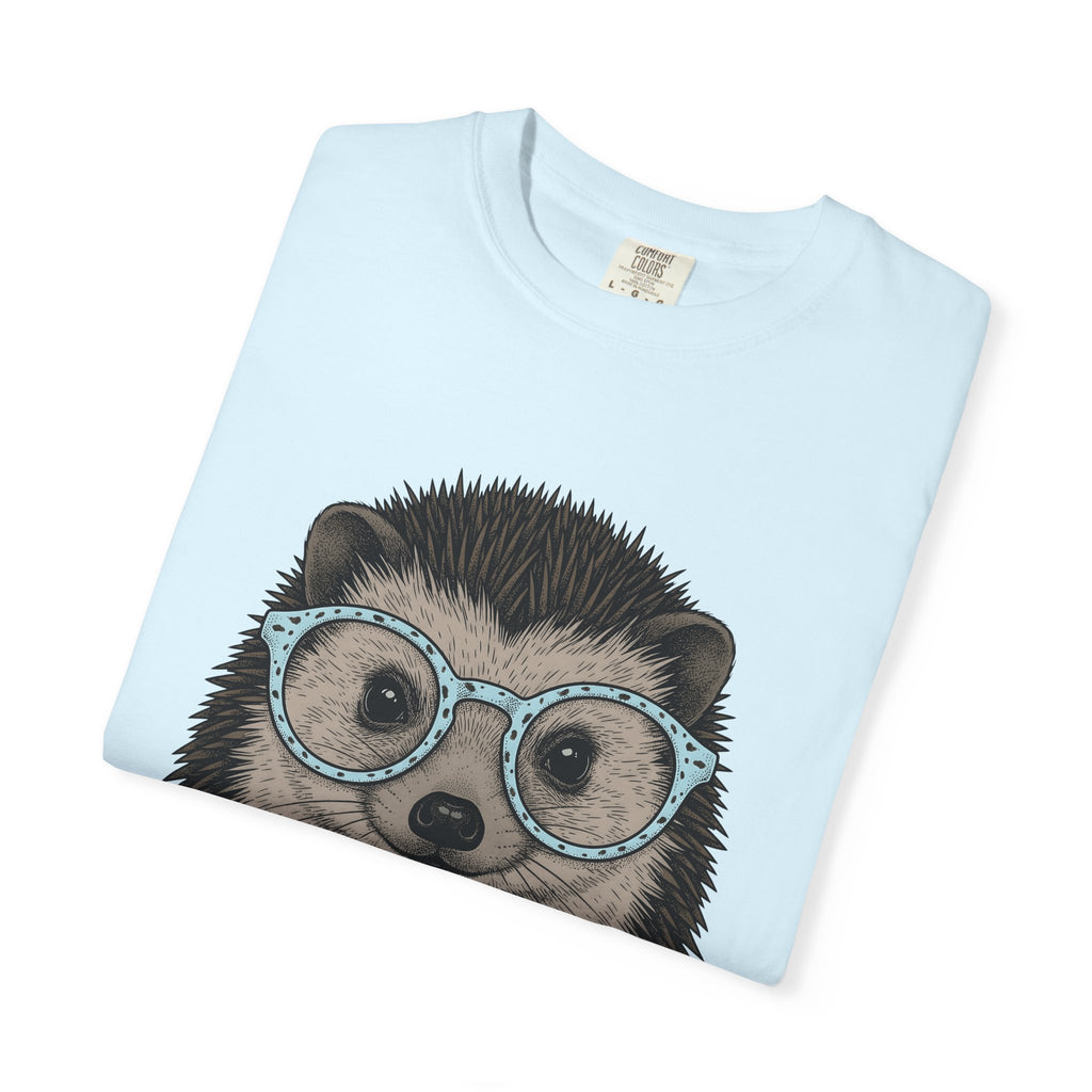 Hedgehog Face Shirt Easter Pets Gift Women Line Art Tee Porcupine T-Shirt Easter Fan Hedgehog Graphic Animal Illustration Hand Drawn