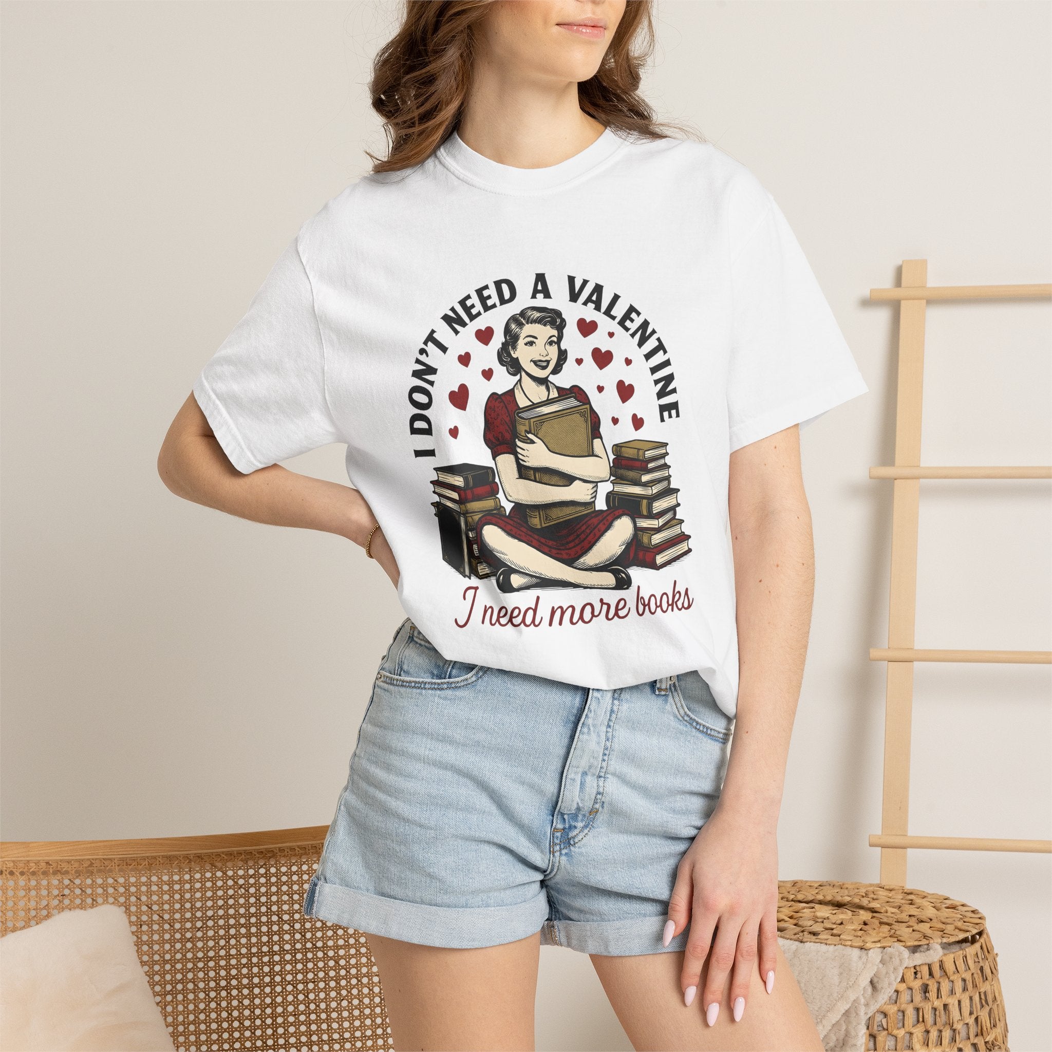 Lady Books Shirt Valentine Literature Gift Women Traditional Tee Bookworm T-Shirt Cupid Fan Classic Tshirt Novel Graphic Heritage Romantic