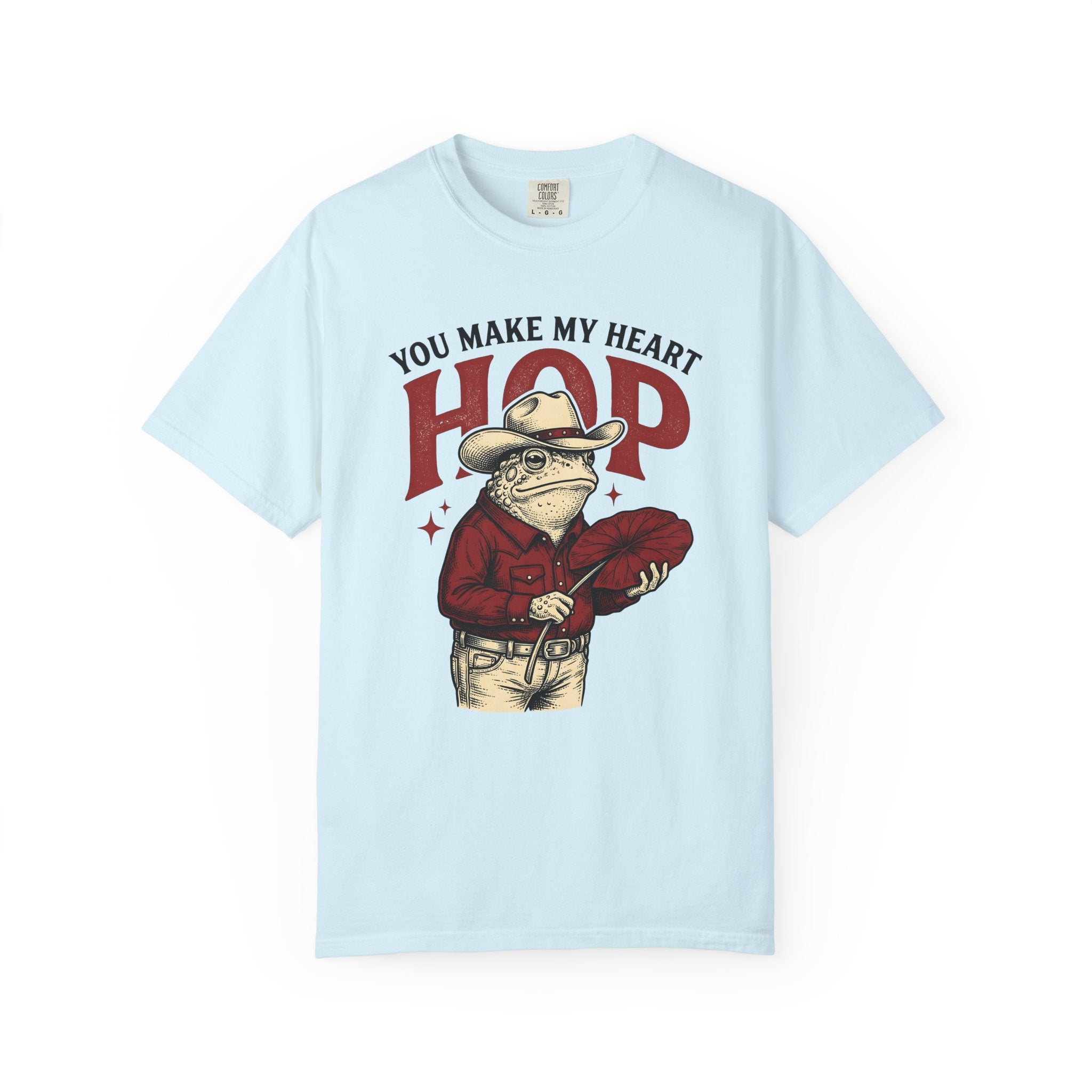Cowboy Amphibian Shirt St. Valentine's Day Nature Gift Women Old Fashioned Tee Frog T-Shirt Valentine Fan Retro Tshirt Environmental Graphic