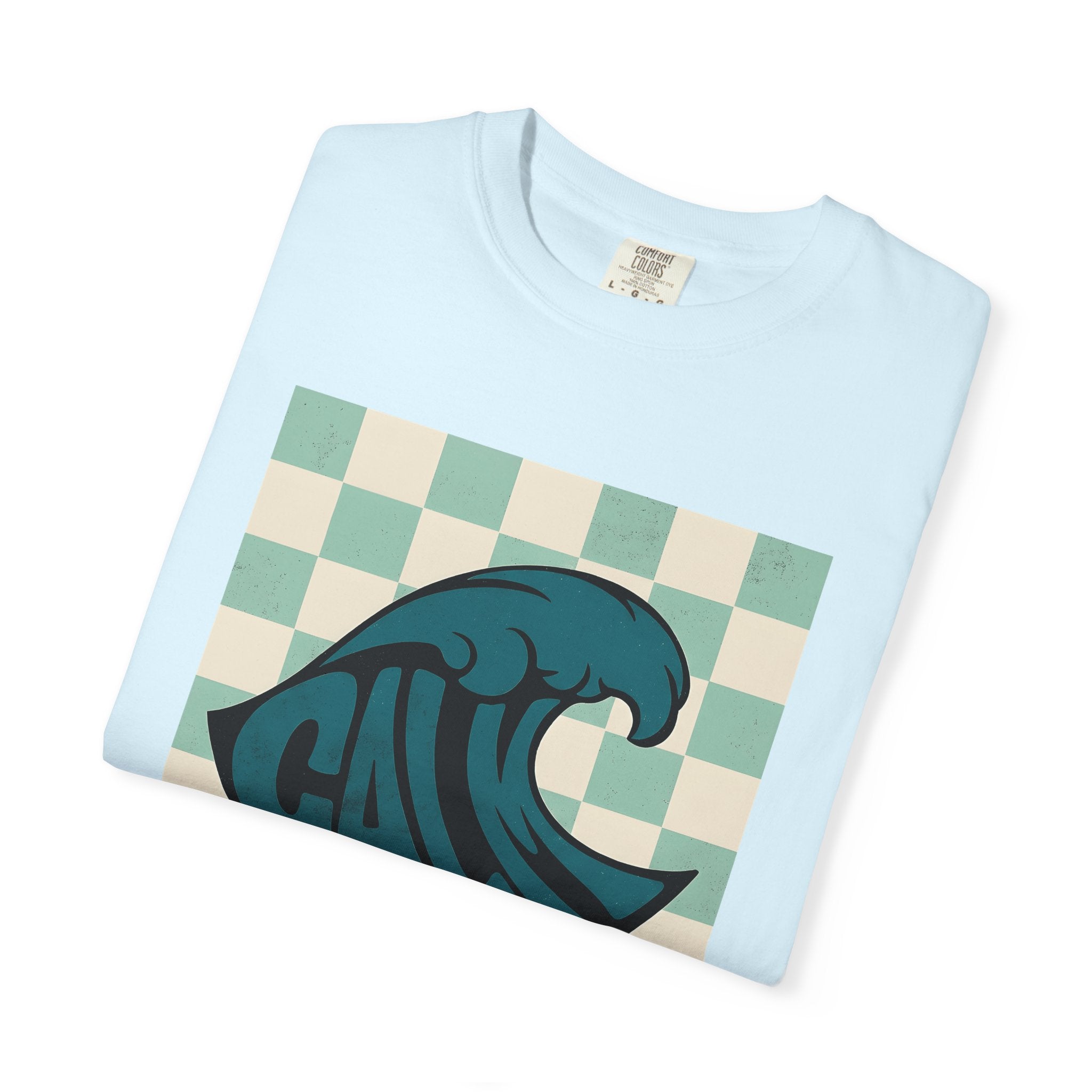 Sea Wave Shirt Ocean Calm Gift Women Graphic Tee Wave T-Shirt Marine Fan Surf Tshirt Serene Graphic Old School Lattice Tshirt