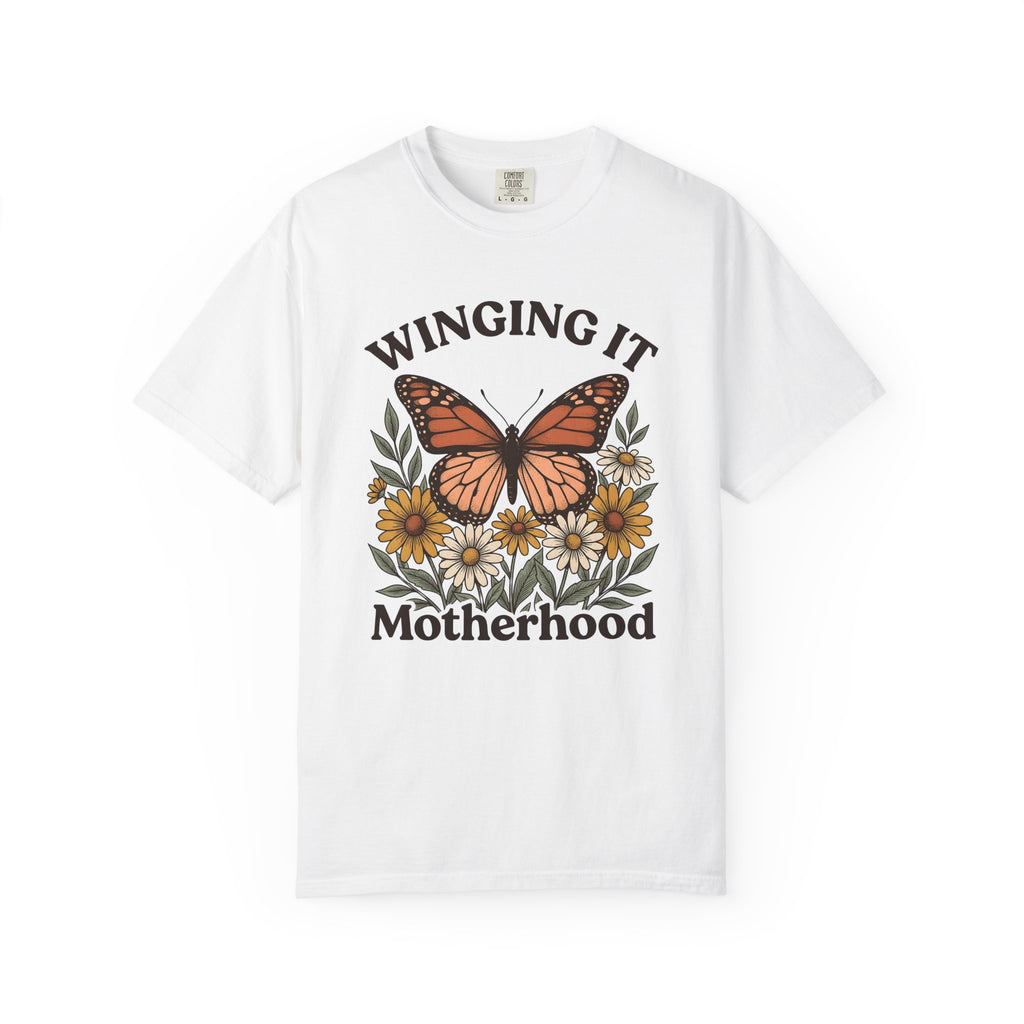 Butterfly Flower Shirt Moms Plants Gift Women Tribal Tee Butterfly T-Shirt Motherhood Fan Ethnic Tshirt Botanical Graphic Rustic Daisy