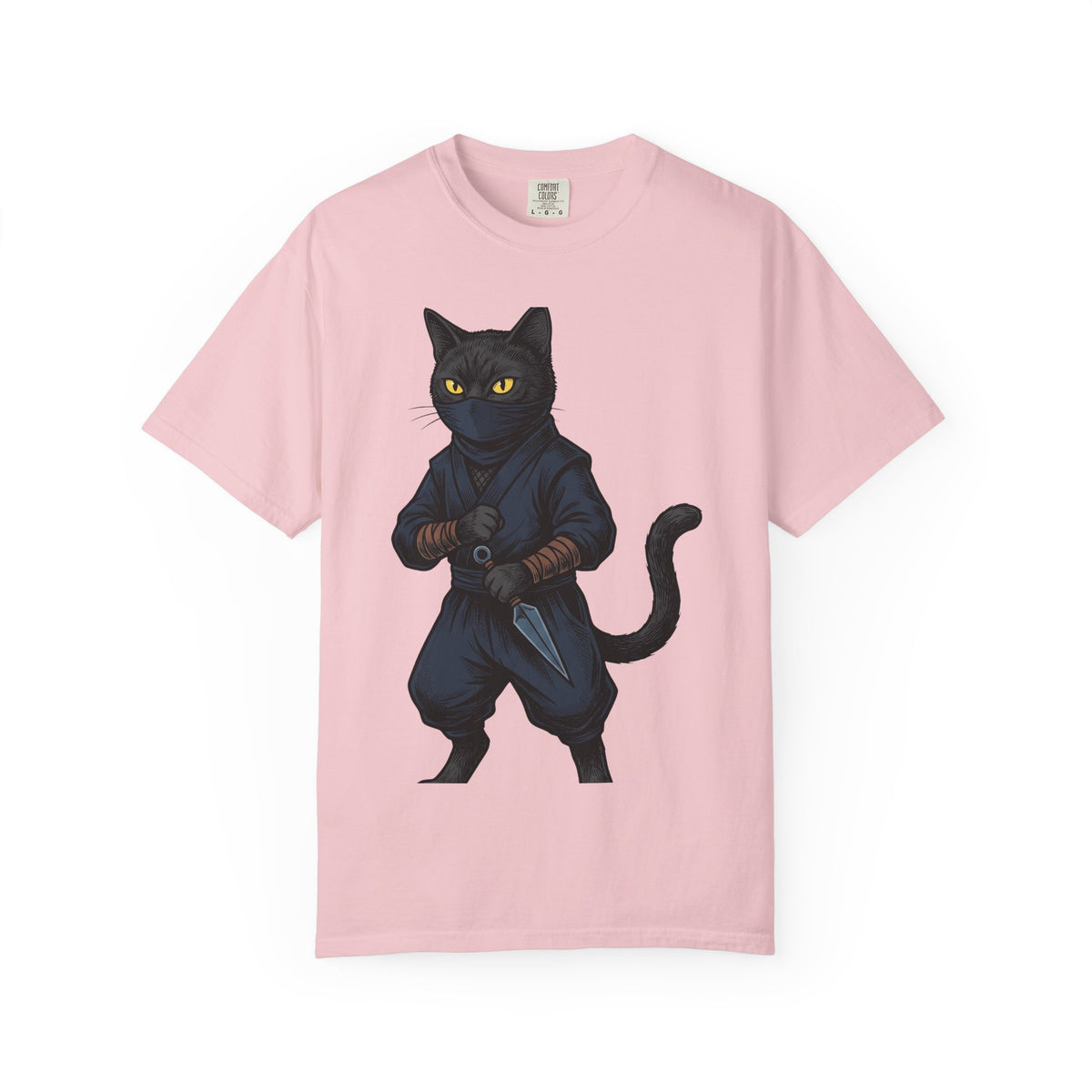 Stealth Cat Shirt Cat Joke Gift Women Comic Tee Cat T-Shirt Cat Fan Cartoon Tshirt Pun Graphic Retro Knife Tshirt