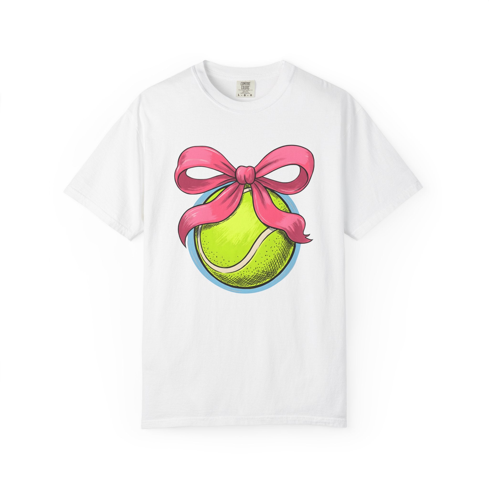 Tennis Ball Bow Shirt Moms Exercise Gift Women Line Art Tee Tennis Bow T-Shirt Mom Enthusiast Illustration Graphic Fitness Graphic Cartoon