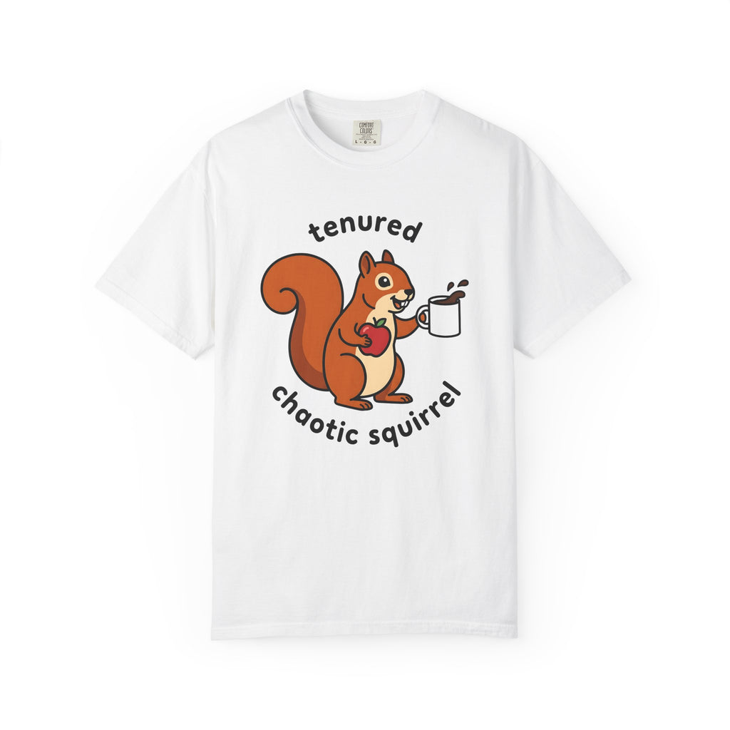 Squirrel Mocha Shirt Teachers Satire Gift Women Cartoonish Tee Coffee T-Shirt Educator Enthusiast Funny Tshirt Parody Graphic Vibrant Crisp