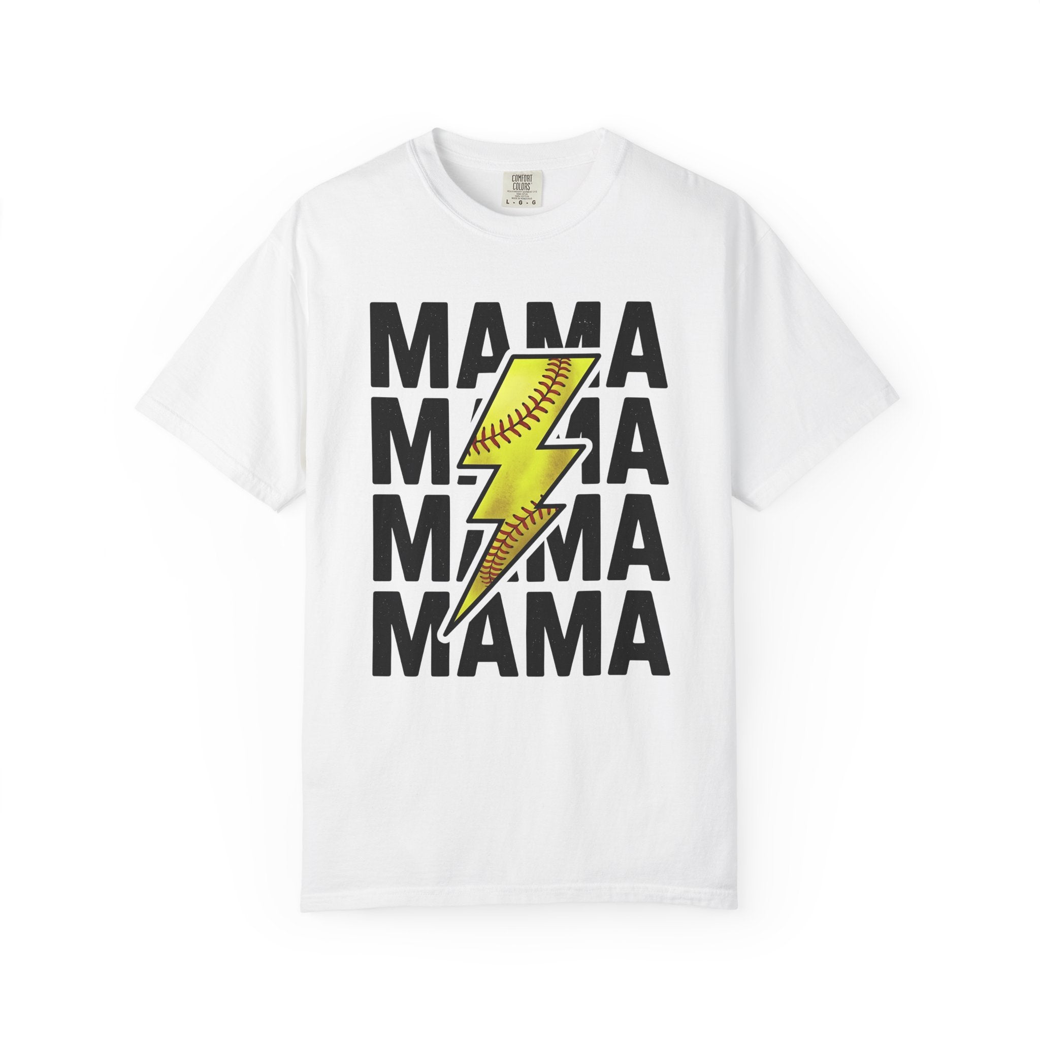 Softball Flash Bolt Shirt Moms Workout Gift Women Heavy Tee Fastpitch T-Shirt Mom Enthusiast Grunge Tshirt Fitness Graphic Retro Seam Tshirt