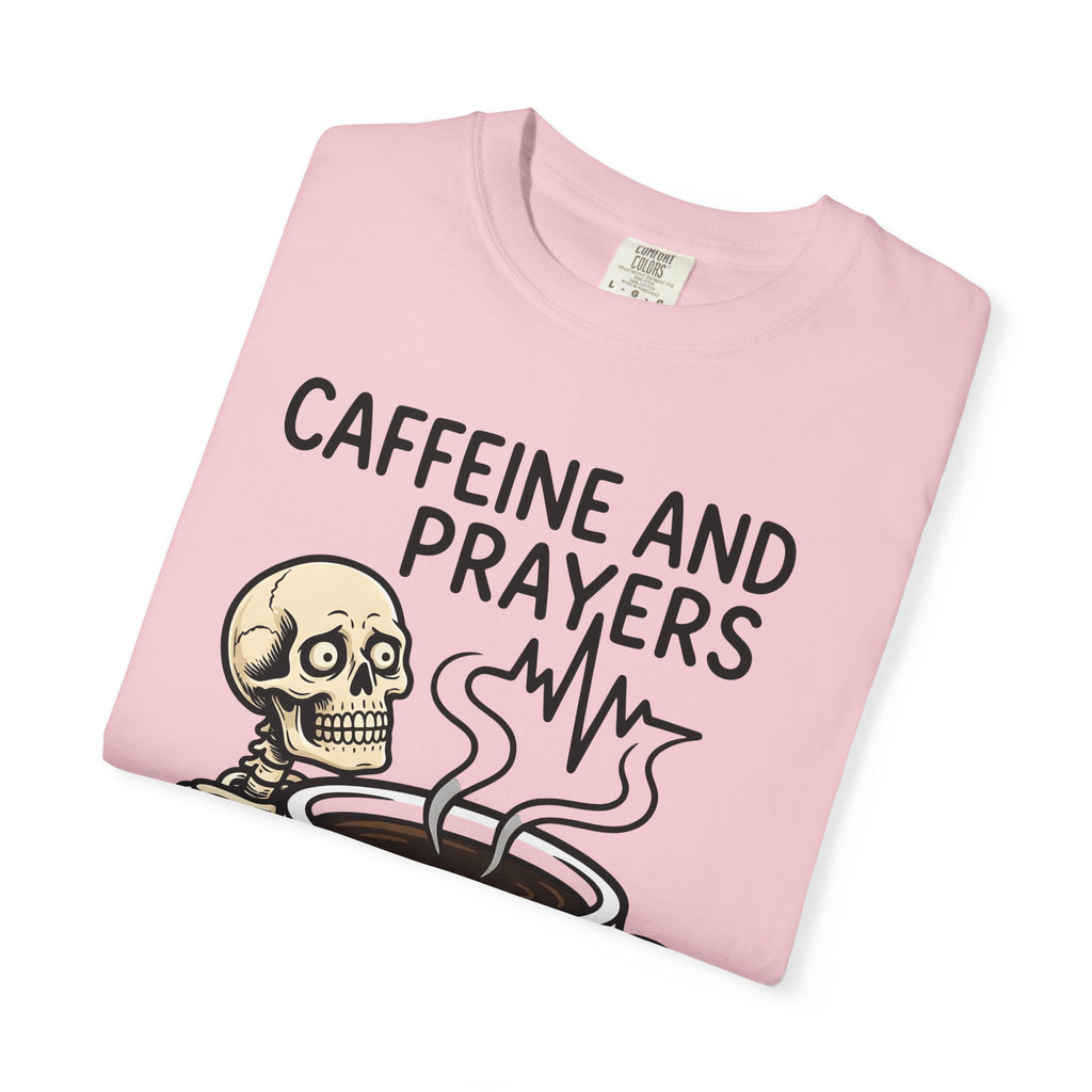 Skeleton Coffee Cup Shirt Nurses Coffee Gift Women Cartoon Tee Coffee Mug T-Shirt Nurse Enthusiast Comic Tshirt Caffeine Graphic Retro