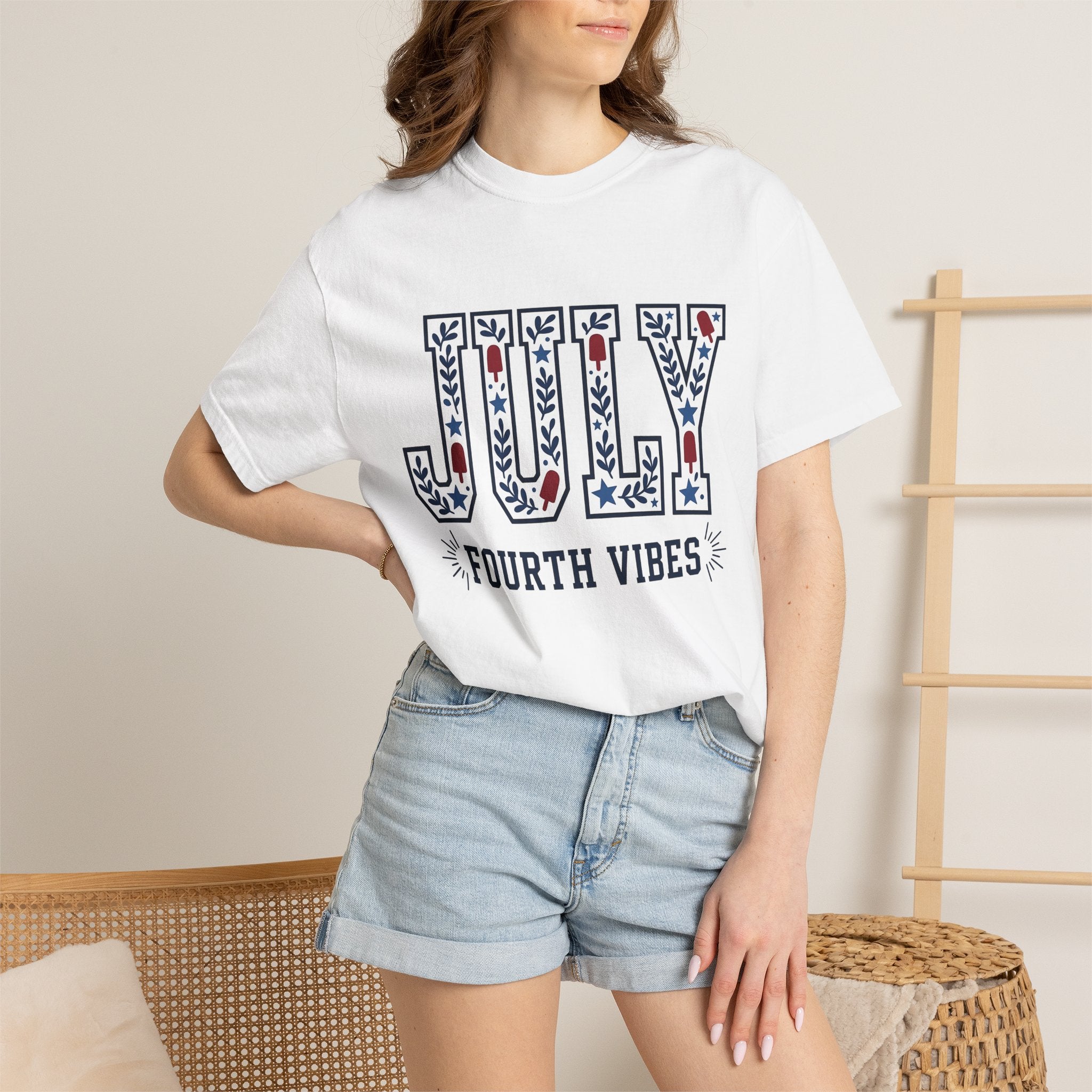 Usa Phrase Design Shirt 4th Of July Festival Gift Women Heavy Tee American Design T-Shirt Patriotic Fan Vintage Tshirt Celebration Graphic
