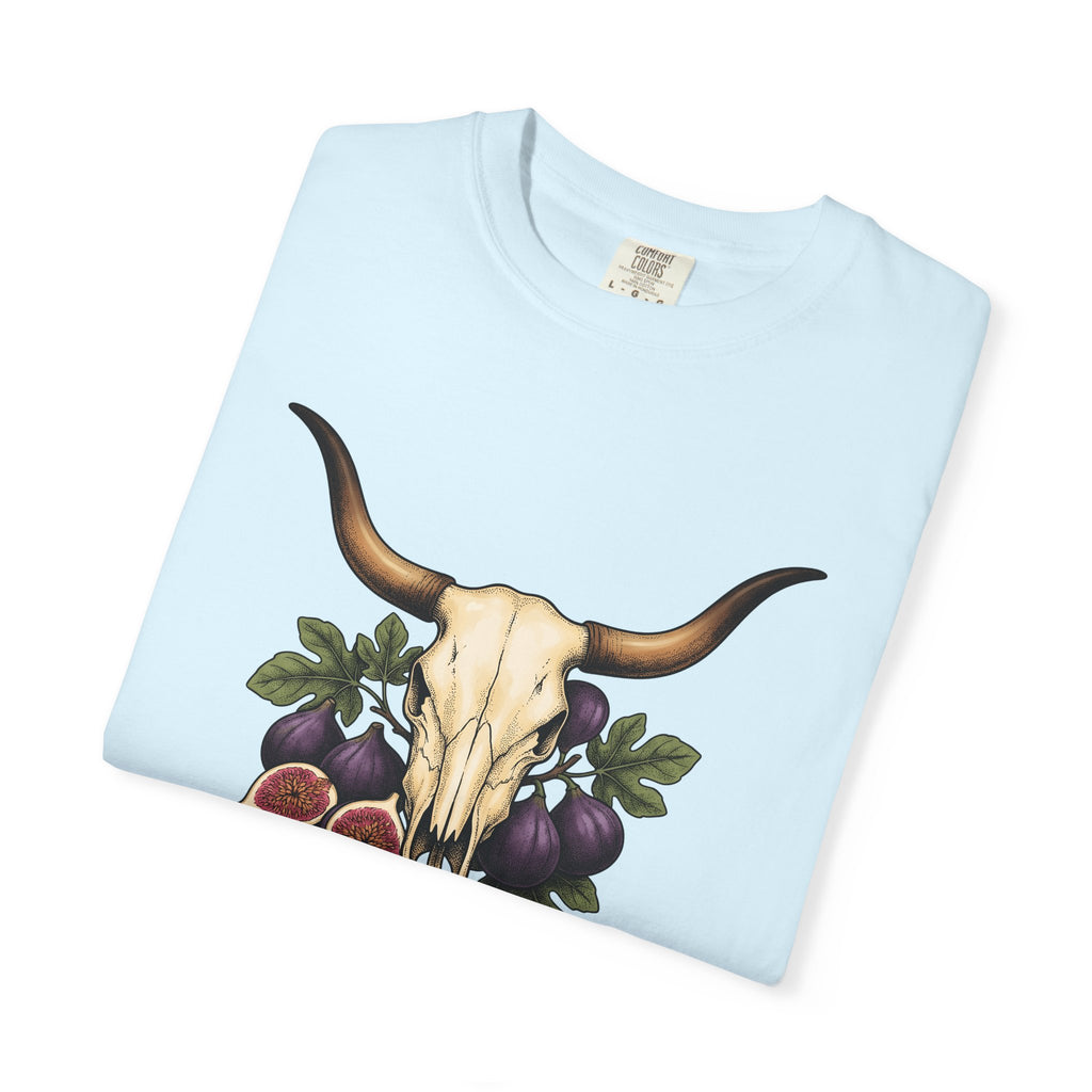 Cattle Skull Shirt Cowgirl Country Gift Women Native Tee Cow Skull T-Shirt Rodeo Fan Western Tshirt Rural Graphic Sketch Fruit Tshirt