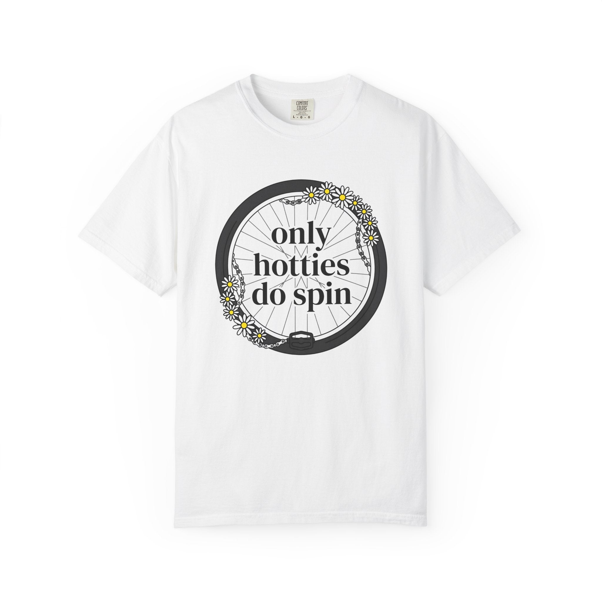 Bicycle Wheel Shirt Sports Cycling Gift Women Bold Tee Wheel T-Shirt Athlete Enthusiast Graphic Tshirt Biking Graphic Design Minimal Daisy