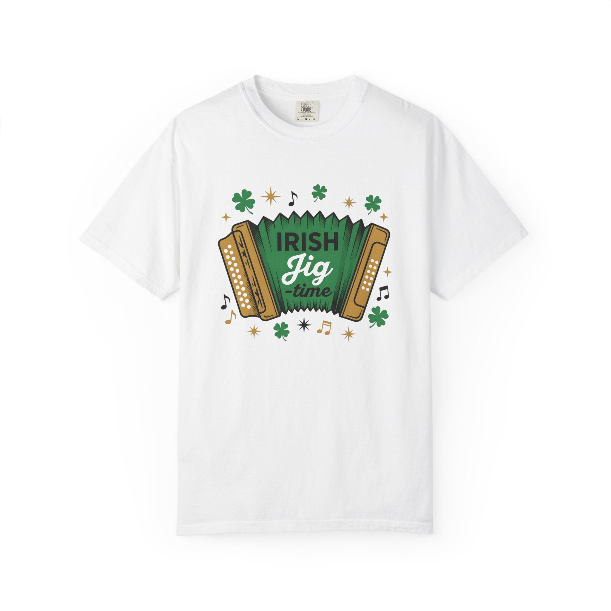 Accordion Art Shirt St Patrick's Day Sounds Gift Women Antique Tee Squeezebox T-Shirt Irish Fan Vintage Tshirt Audio Graphic Nostalgic Four