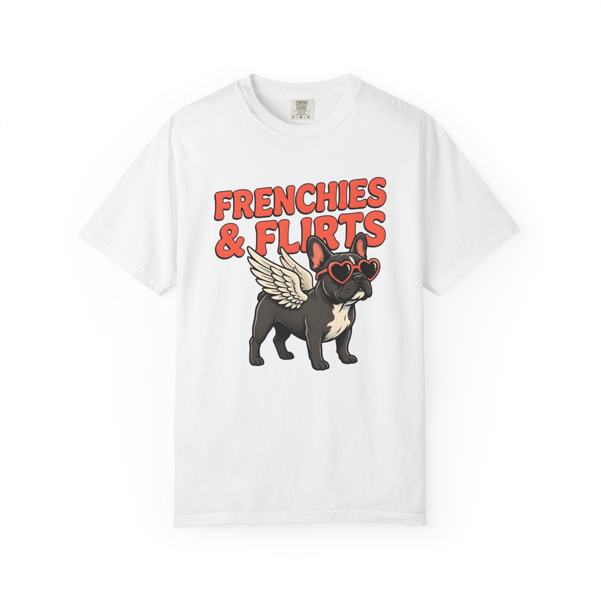 Frenchie Puppy Shirt Valentine's Day Pet Gift Women Sketch Tee French Bulldog T-Shirt Valentine Fan Hand Drawn Tshirt Animal Graphic Line