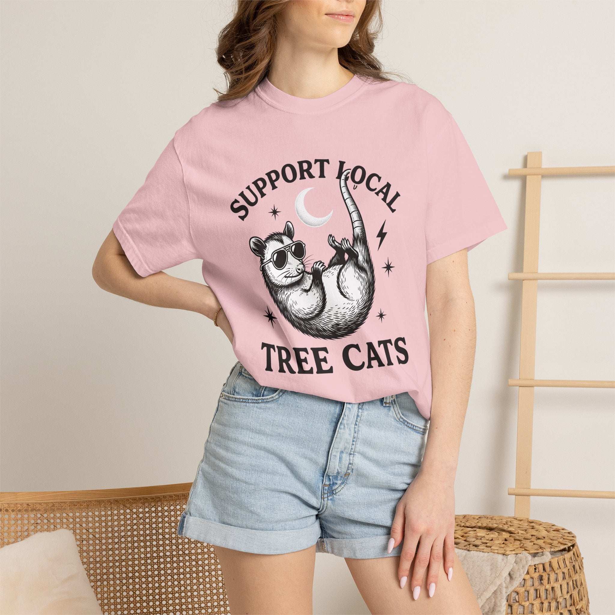 Possum Drawing Shirt Possum Joke Gift Women Rustic Tee Opossum T-Shirt Possum Fan Country Tshirt Pun Graphic Outline Eyewear Tshirt