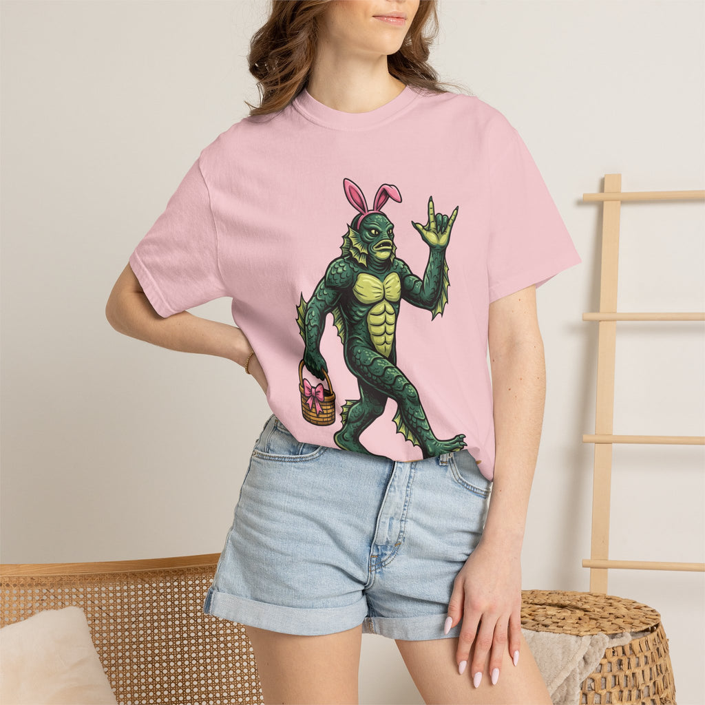 Odd Bunny Shirt Easter Fright Gift Women Caricature Tee Rabbit T-Shirt Easter Fan Cartoon Tshirt Scary Graphic Throwback Spring Basket