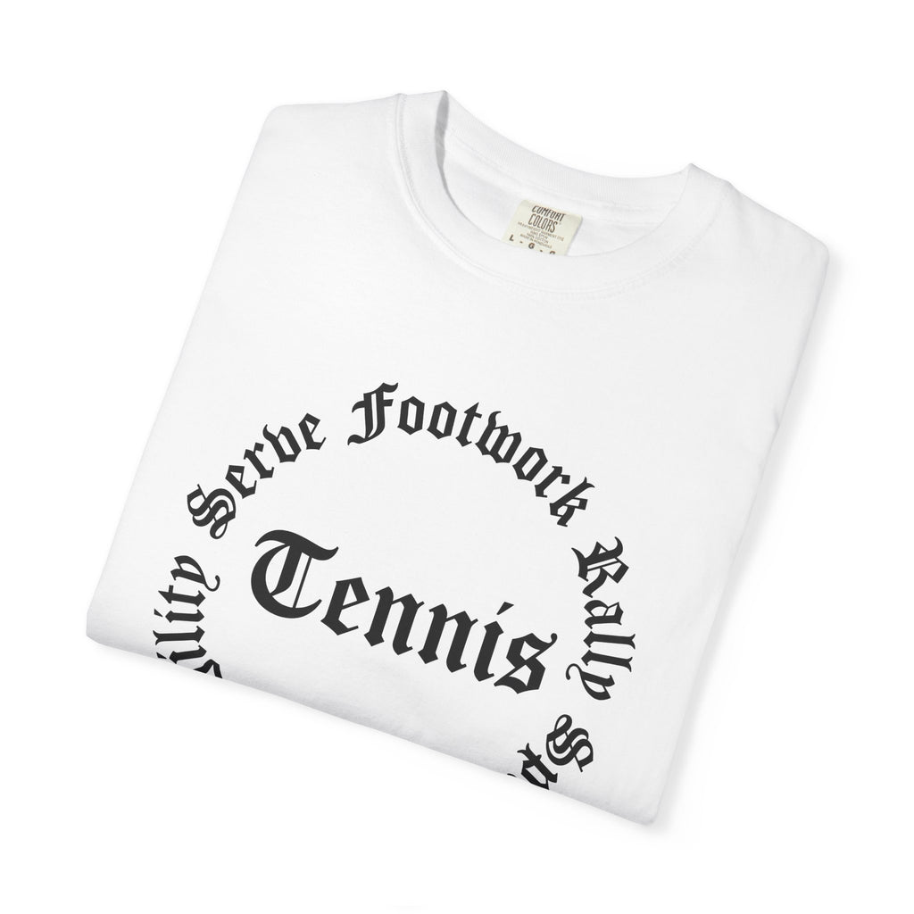Tennis Quote Shirt Tennis Competitor Gift Women Old English Tee Quote T-Shirt Tennis Fan Vintage Tshirt Athlete Graphic Hand Drawn Band