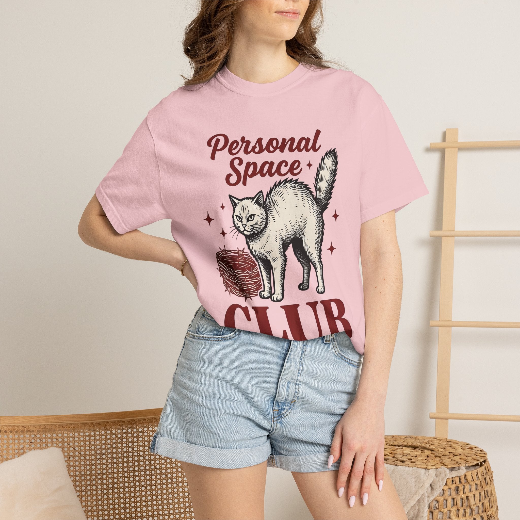 Angry Cat Shirt Cat Humor Gift Women Vintage Tee Kitty T-Shirt Feline Fan Retro Tshirt Funny Graphic Hand Drawn Stars Tshirt