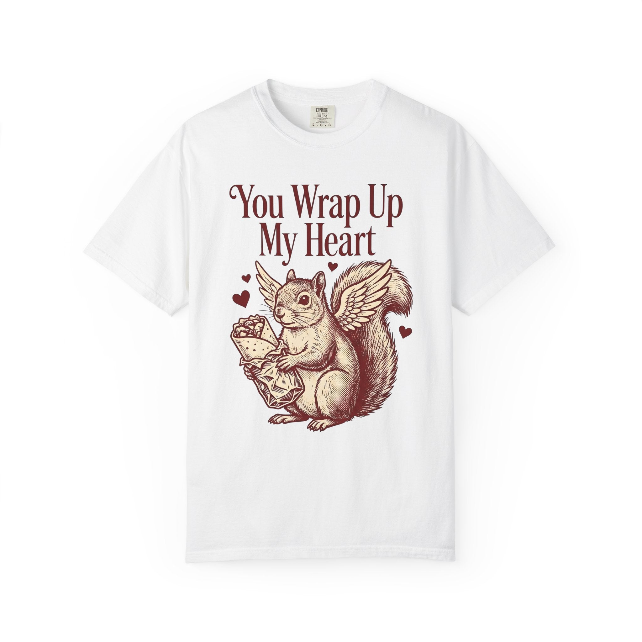Winged Squirrel Shirt Valentine's Day Animal Gift Women Vintage Tee Flying Squirrel T-Shirt Valentine Fan Retro Tshirt Animal Graphic Hand