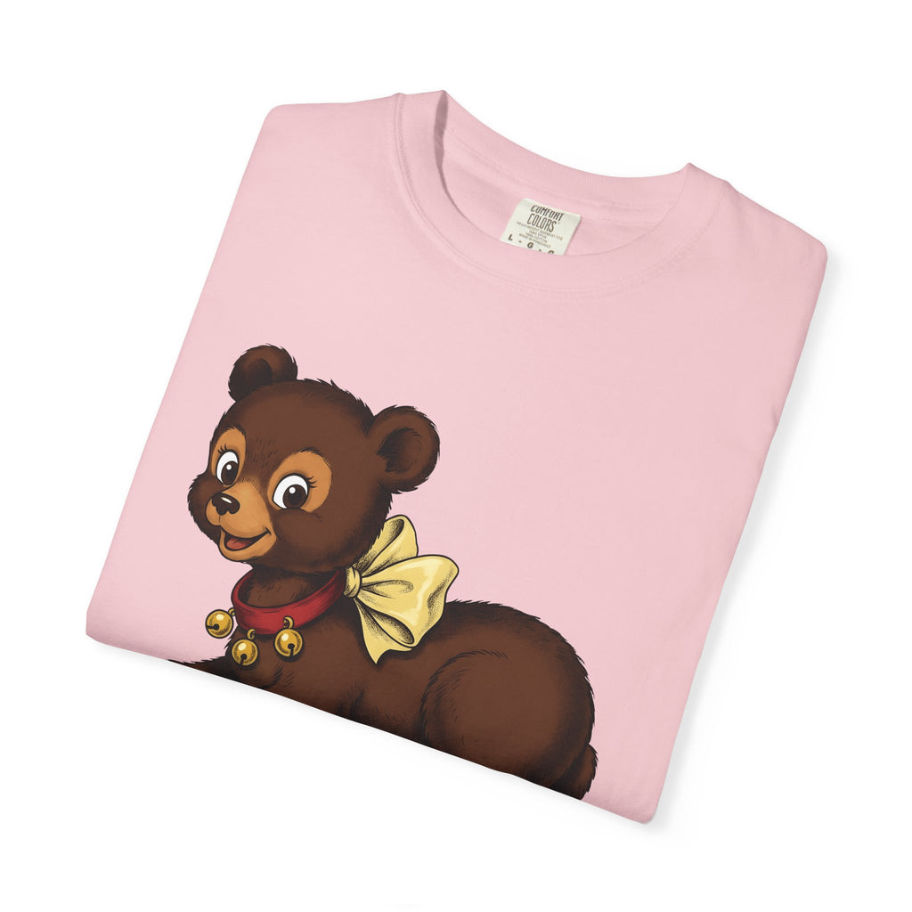 Bear Baby Shirt Animals Sweet Gift Women Animated Tee Cub T-Shirt Wildlife Fan Cartoon Tshirt Cute Graphic Hand Drawn Bowtie Tshirt