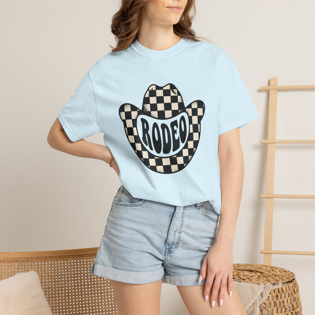Plaid Cowboy Hat Shirt Cowgirl Ranch Gift Women Rustic Tee Cowboy Hat T-Shirt Rodeo Fan Country Tshirt Farm Graphic Classic Graphic Pattern