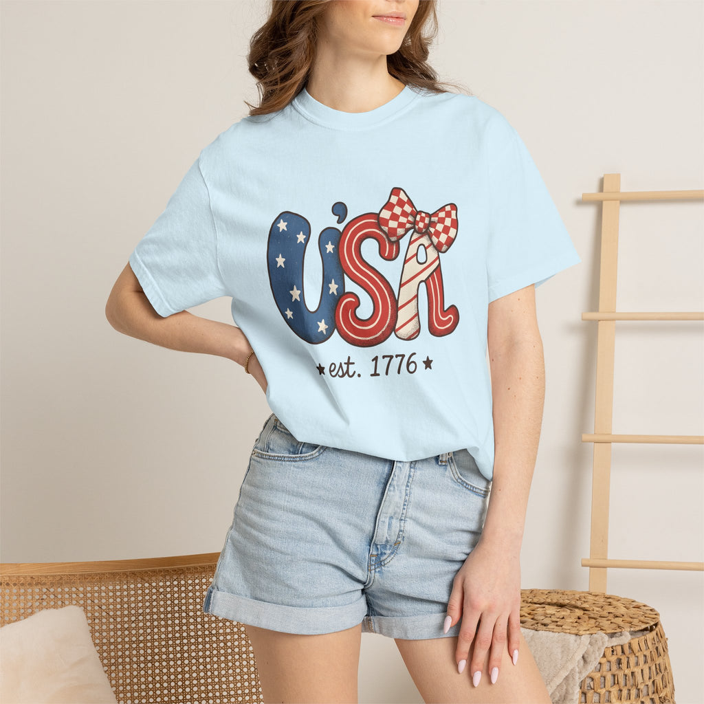 American Letters Shirt 4th Of July Freedom Gift Women Retro Tee Alphabet T-Shirt Patriotic Fan Vintage Tee Retro Tshirt Liberty Graphic