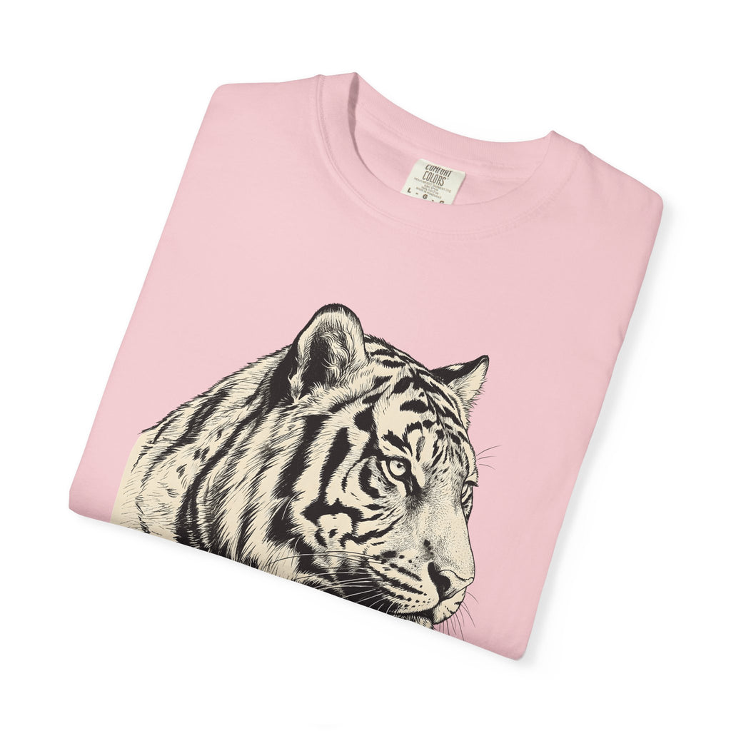 Tiger Head Shirt Animals Wildlife Gift Women Line Art Tee Tiger T-Shirt Animal Fan Cat Graphic Vintage Animal Tshirt