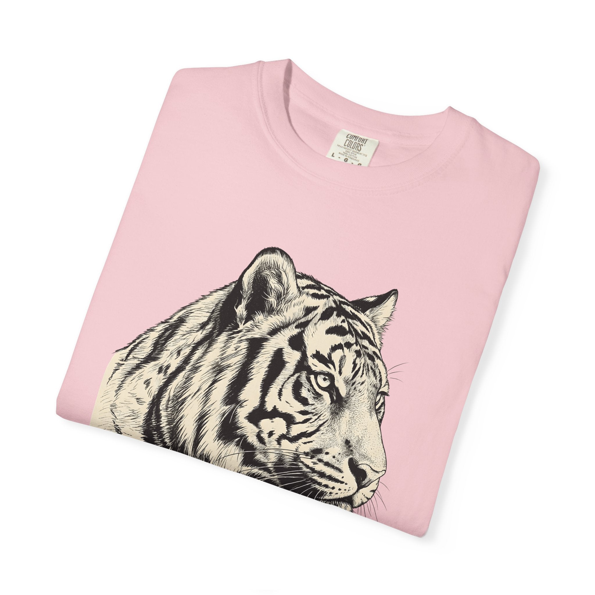 Tiger Head Shirt Animals Wildlife Gift Women Line Art Tee Tiger T-Shirt Animal Fan Cat Graphic Vintage Animal Tshirt