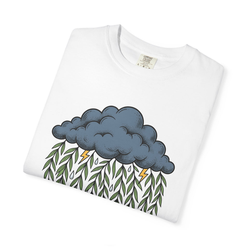 Cloud Willow Branches Shirt Boho Chic Wilderness Gift Women Line Art Tee Willow T-Shirt Bohemian Fan Illustration Graphic Tshirt Hand Drawn