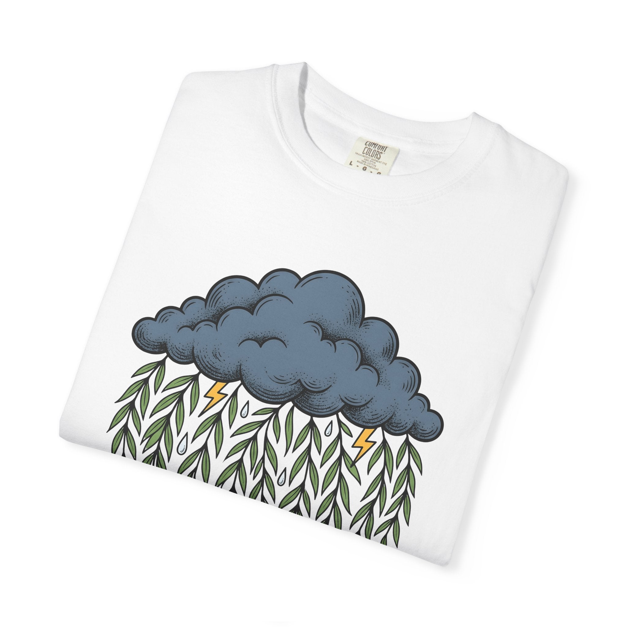 Cloud Willow Branches Shirt Boho Chic Wilderness Gift Women Line Art Tee Willow T-Shirt Bohemian Fan Illustration Graphic Tshirt Hand Drawn