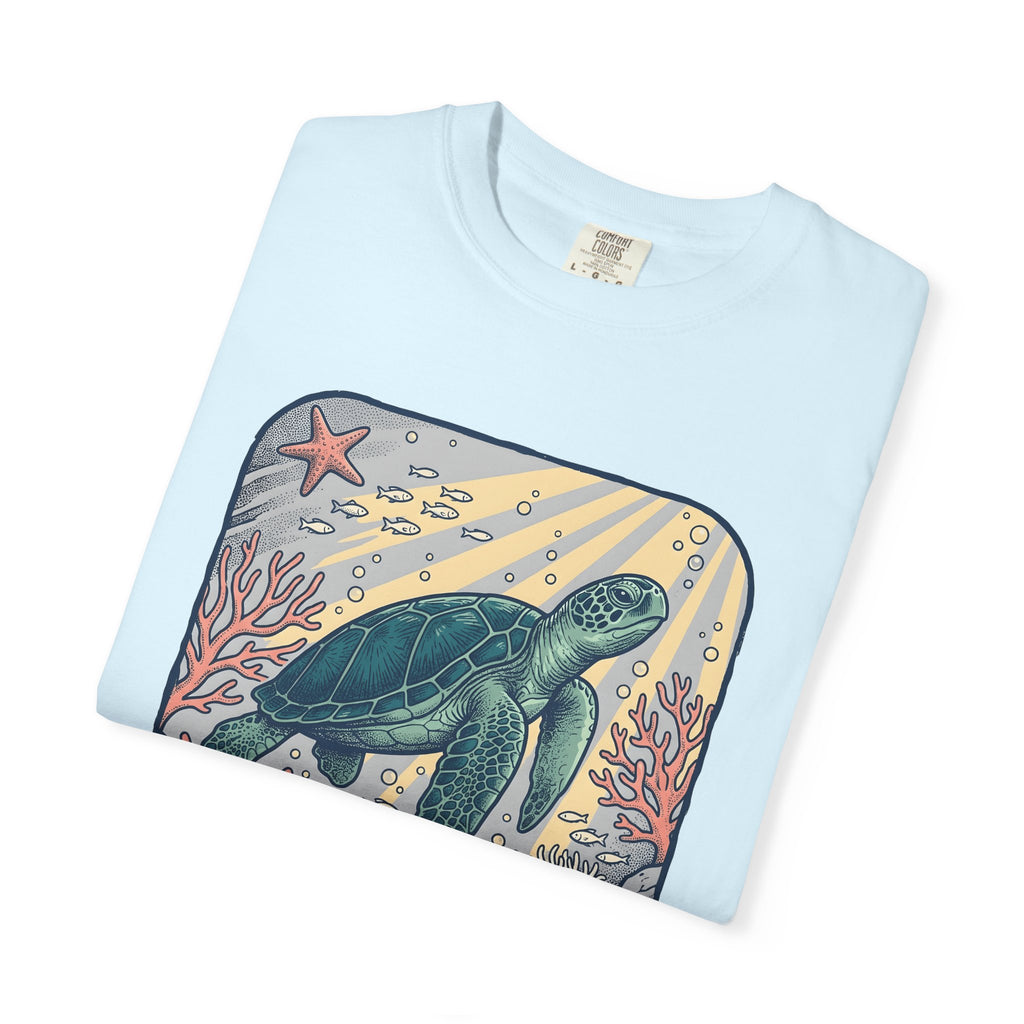 Turtle Marine Shirt Ocean Creatures Gift Women Cartoon Tee TorTurtle T-Shirt Sea Fan Turtle Graphic Illustration Sketch Coral Reef Tshirt
