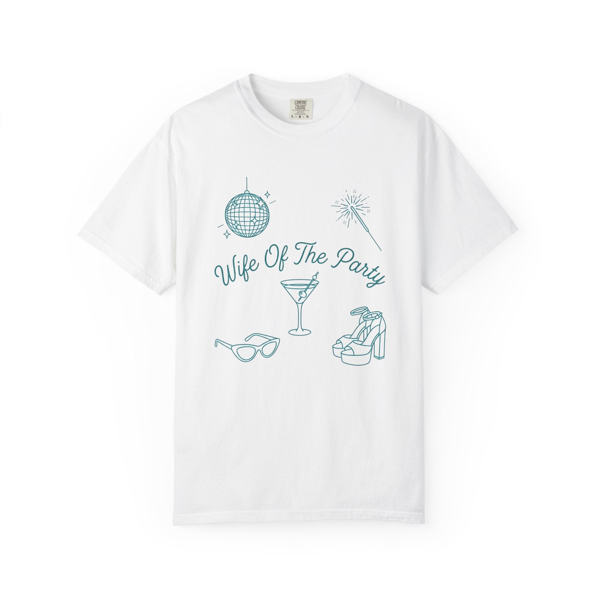 Beverage Glass Shirt Party Reception Gift Women Cartoon Tee Glassware T-Shirt Partygoer Fan Tumbler Tshirt Wedding Graphic Doodle Party Ball