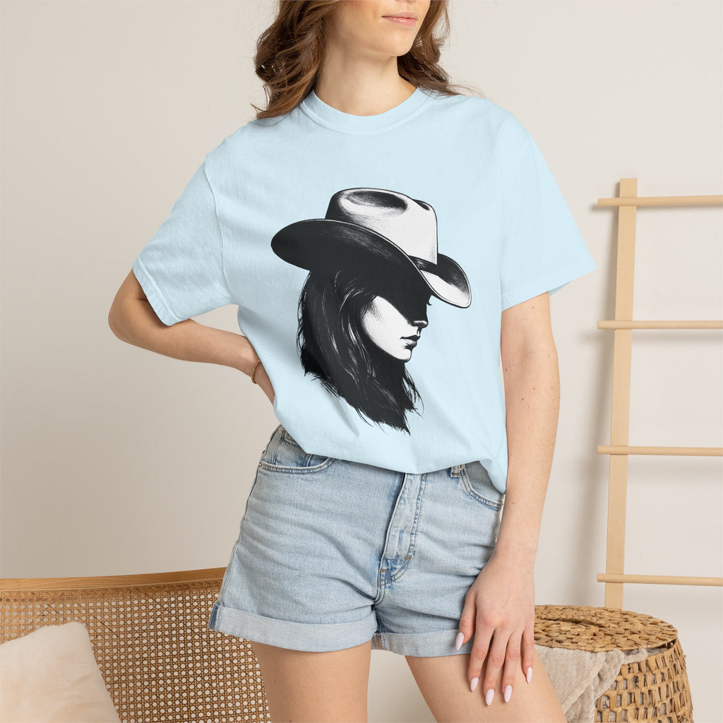 Cowgirl Portrait Shirt Cowgirl Agriculture Gift Women Cartoon Tee Cowgirl T-Shirt Rodeo Fan Western Tshirt Farm Graphic Country Hat Tshirt