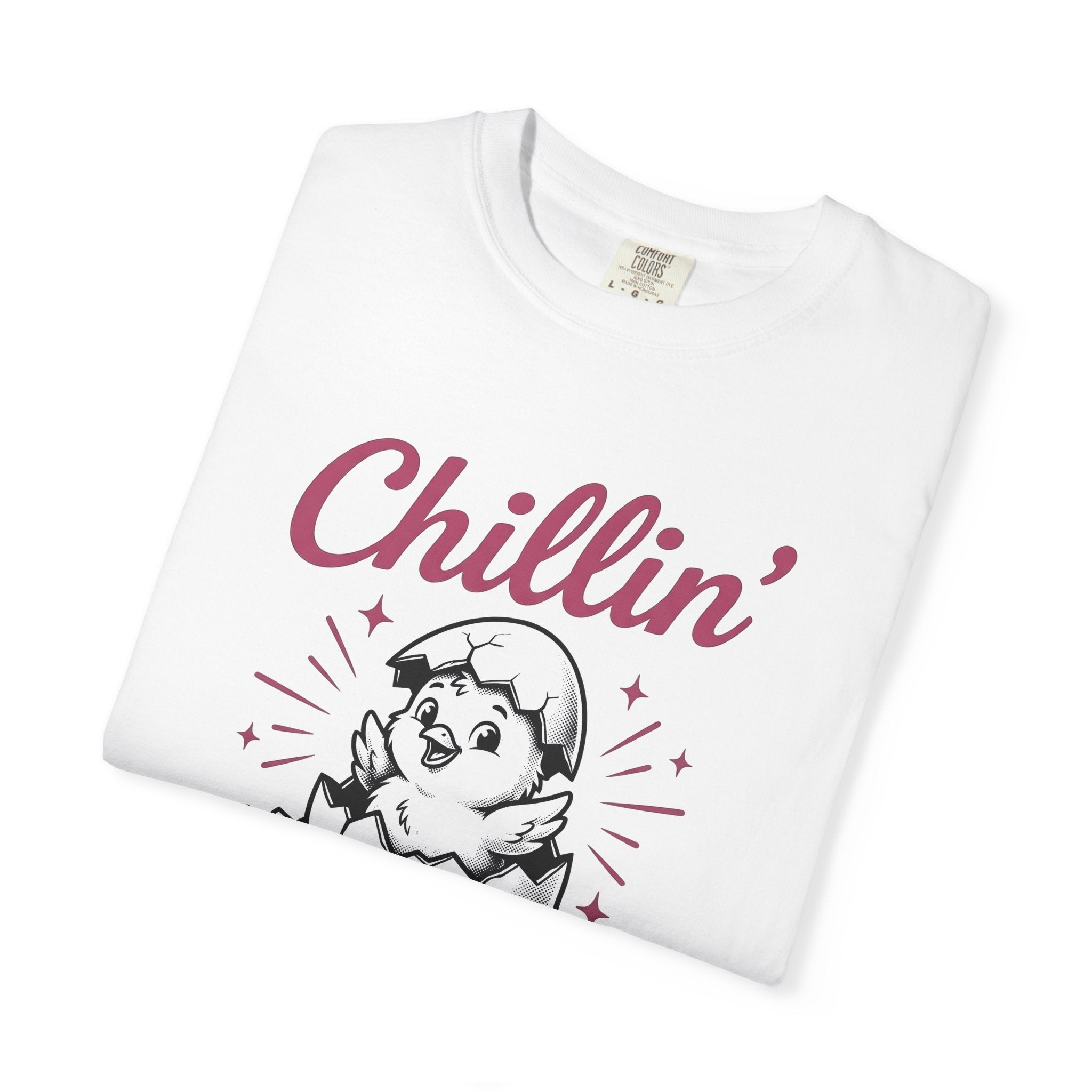 Little Chick Shirt Easter Holiday Gift Women Doodle Tee Chick T-Shirt Easter Fan Easter Egg Tshirt Holiday Graphic Nostalgic Cracked Egg