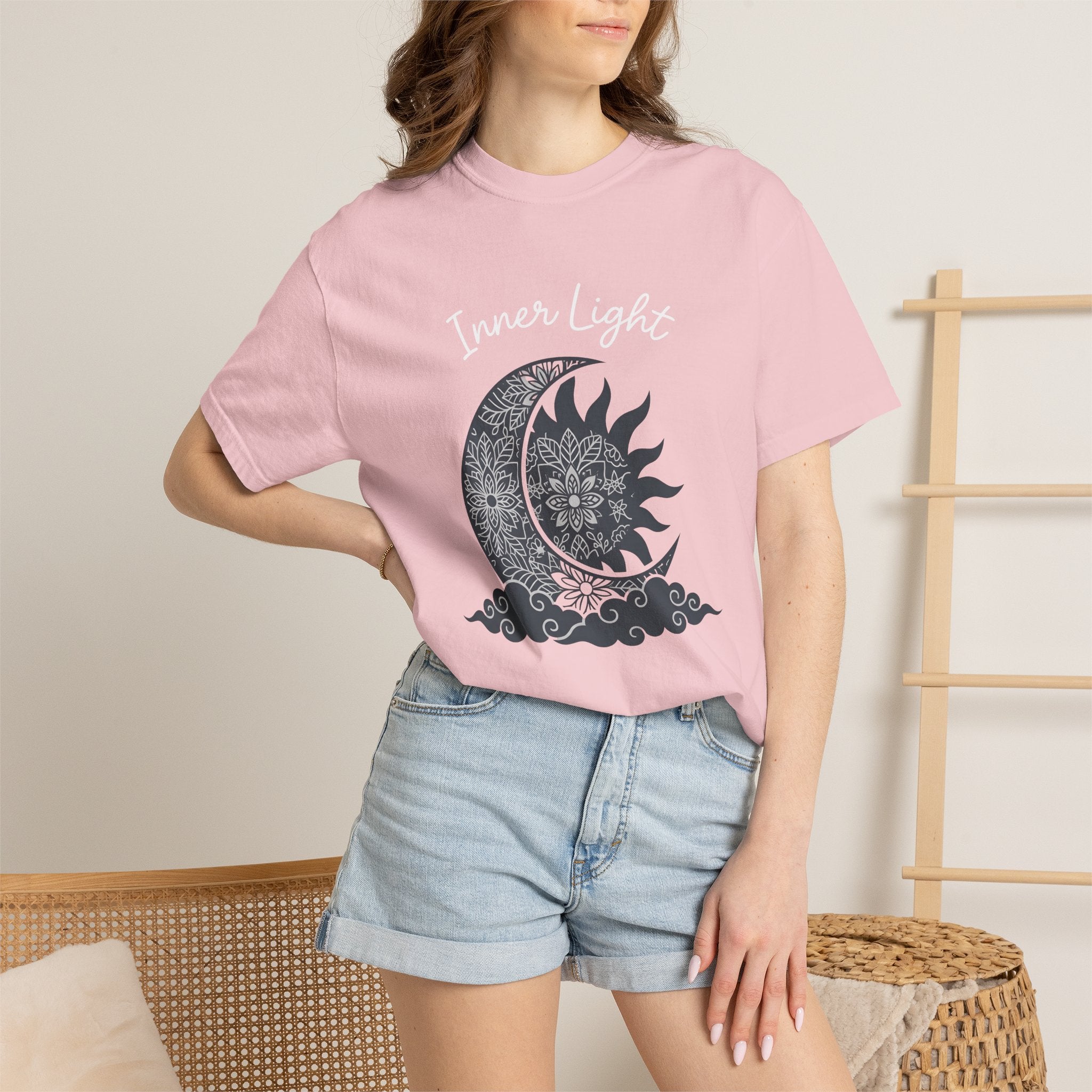 Mandala Sun Moon Shirt Boho Chic Metaphysical Gift Women Hippie Tee Sacred Symbol T-Shirt Bohemian Fan Tribal Tshirt Spiritual Graphic