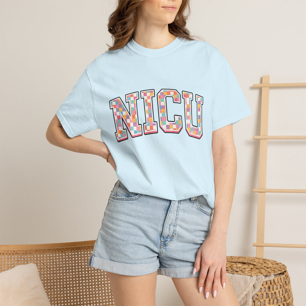 Block Lettering Design Shirt Nurses Clinic Gift Women Thick Tee Typography T-Shirt Nurse Enthusiast Bold Tshirt Medical Graphic Old School