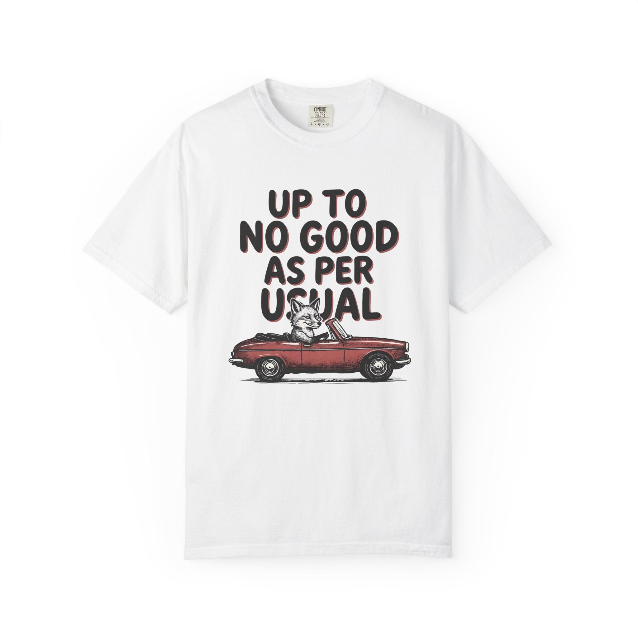 Fox Car Shirt Funny Animal Gift Women Cartoon Tee Fox T-Shirt Humor Fan Comic Tshirt Wildlife Graphic Hand Drawn Vintage Car Tshirt