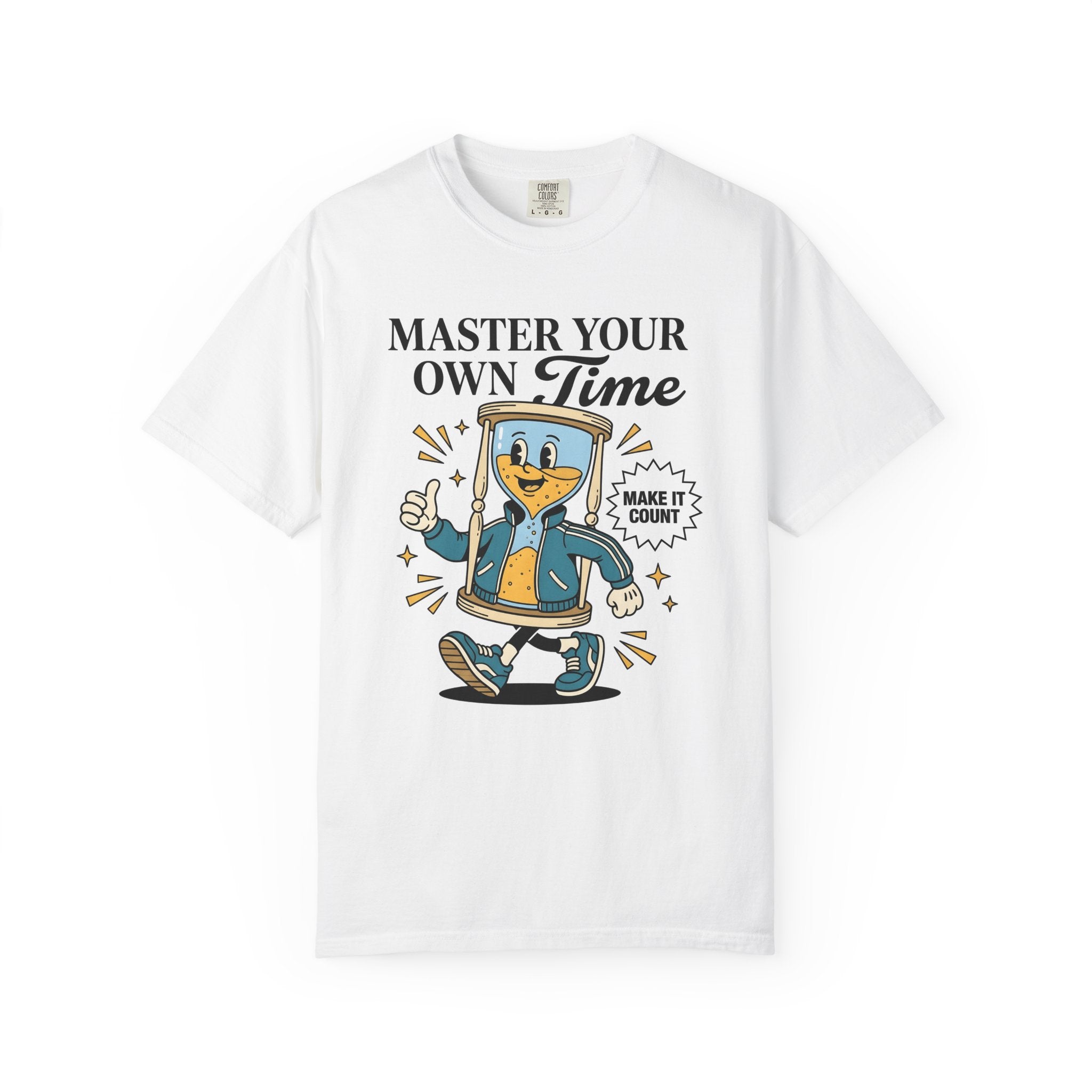 Hourglass Character Shirt Motivational Positivity Gift Women Cartoon Tee Sand Timer T-Shirt Inspiration Enthusiast Comic Tshirt Optimism