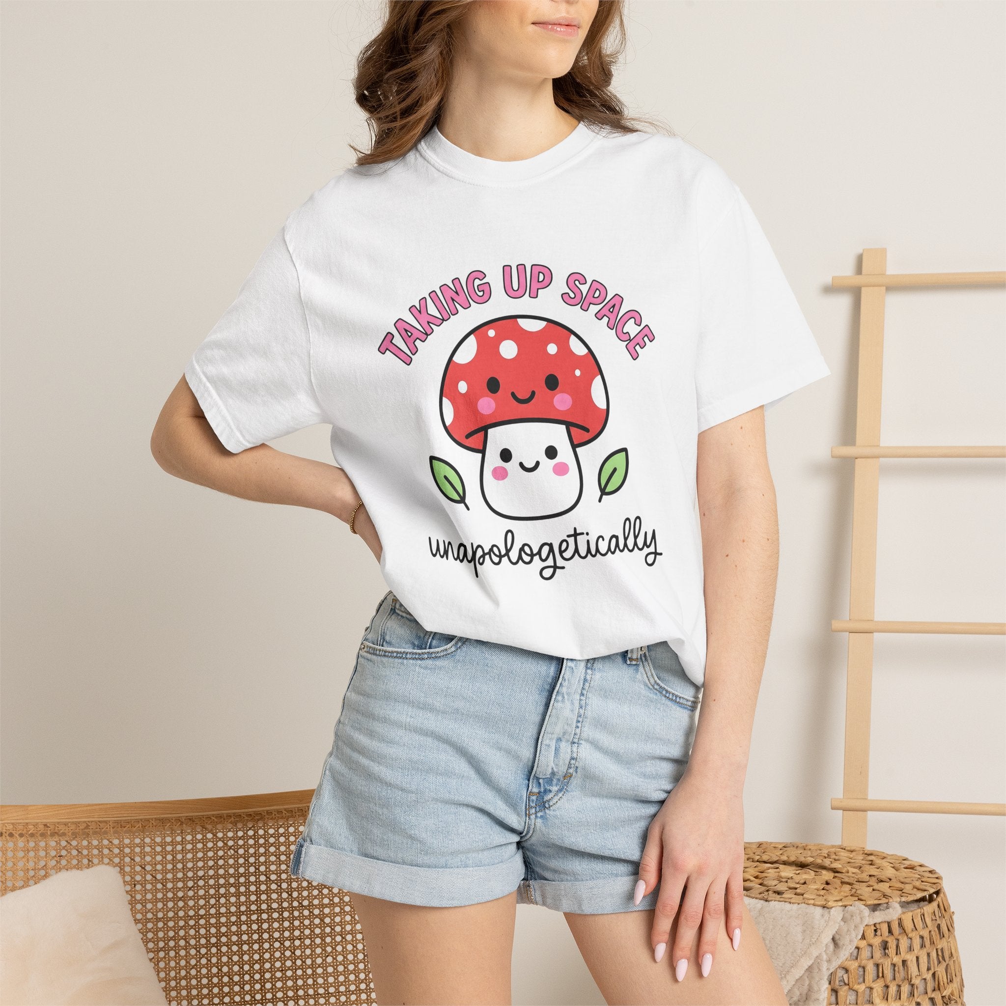 Sweet Mushroom Shirt Funny Encouragement Gift Women Playful Tee Fungus T-Shirt Humor Fan Cartoon Tshirt Motivational Graphic Animation