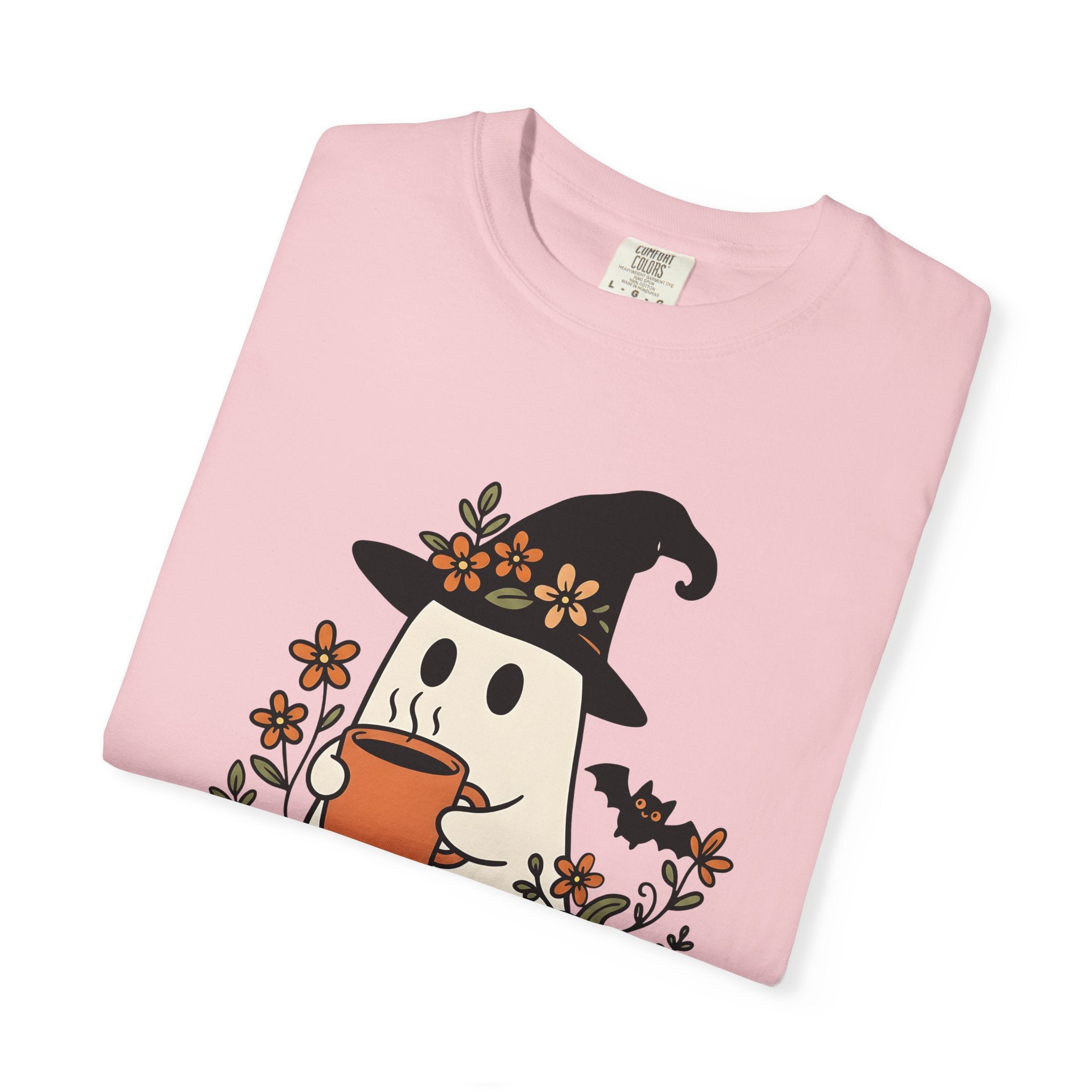 Phantom Witch Shirt Halloween Harvest Gift Women Cartoon Tee Witch T-Shirt Halloween Fan Cartoon Tshirt Autumn Graphic Doodle Gourd Tshirt