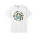 Planet Face Shirt Boho Chic Environment Gift Women Brushstroke Tee World T-Shirt Bohemian Fan Painted Tshirt Ecological Graphic Doodle