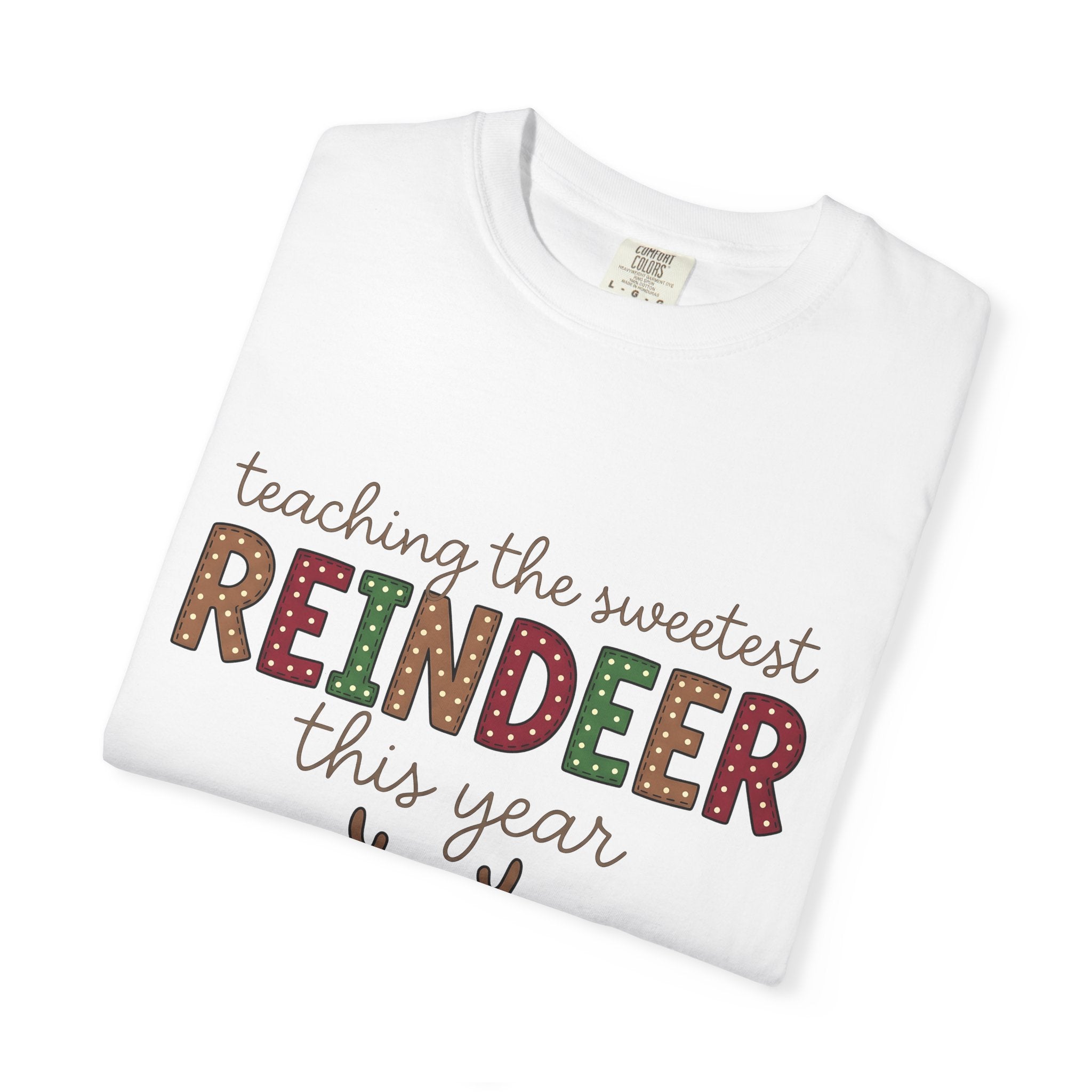 Stag Design Shirt Christmas Classroom Gift Women Cartoon Tee Deer T-Shirt Xmas Fan Holiday Tshirt Education Graphic Line Art Rack Tshirt
