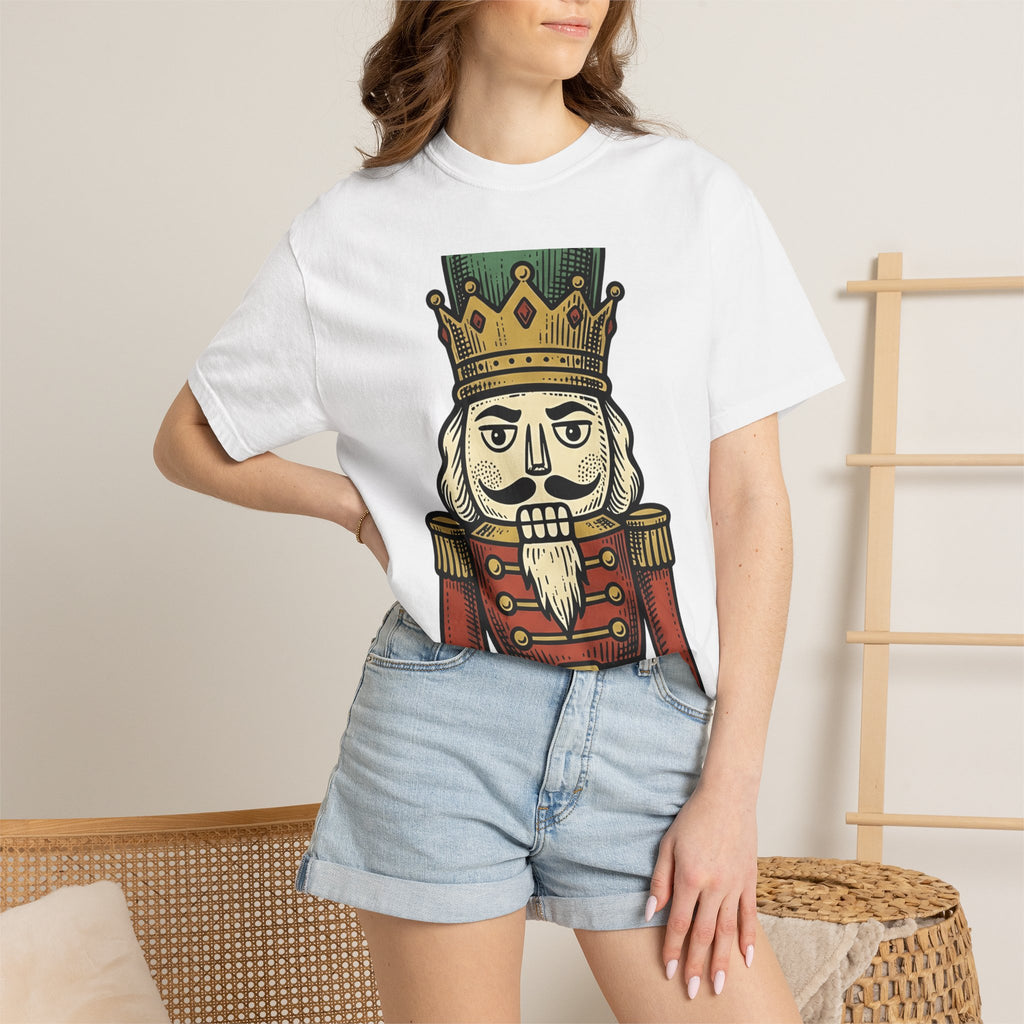 Nutcracker Shirt Christmas Holiday Gift Women Vintage Tee Christmas Soldier T-Shirt Xmas Fan Retro Tshirt Seasonal Graphic Hand Drawn Crown