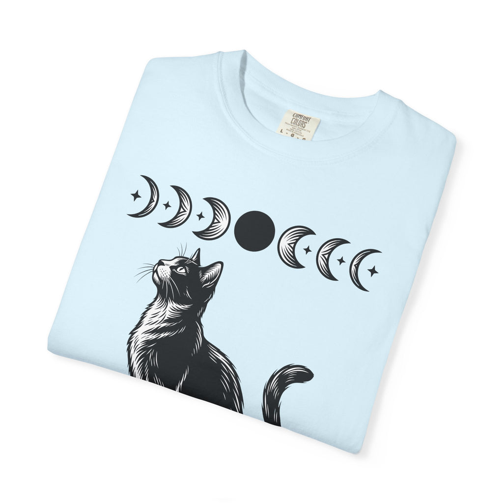Ebony Cat Shirt Cat Wizardry Gift Women Tribal Tee Black Cat T-Shirt Cat Fan Tribal Tshirt Magic Graphic Antique Moon Cycle Tshirt