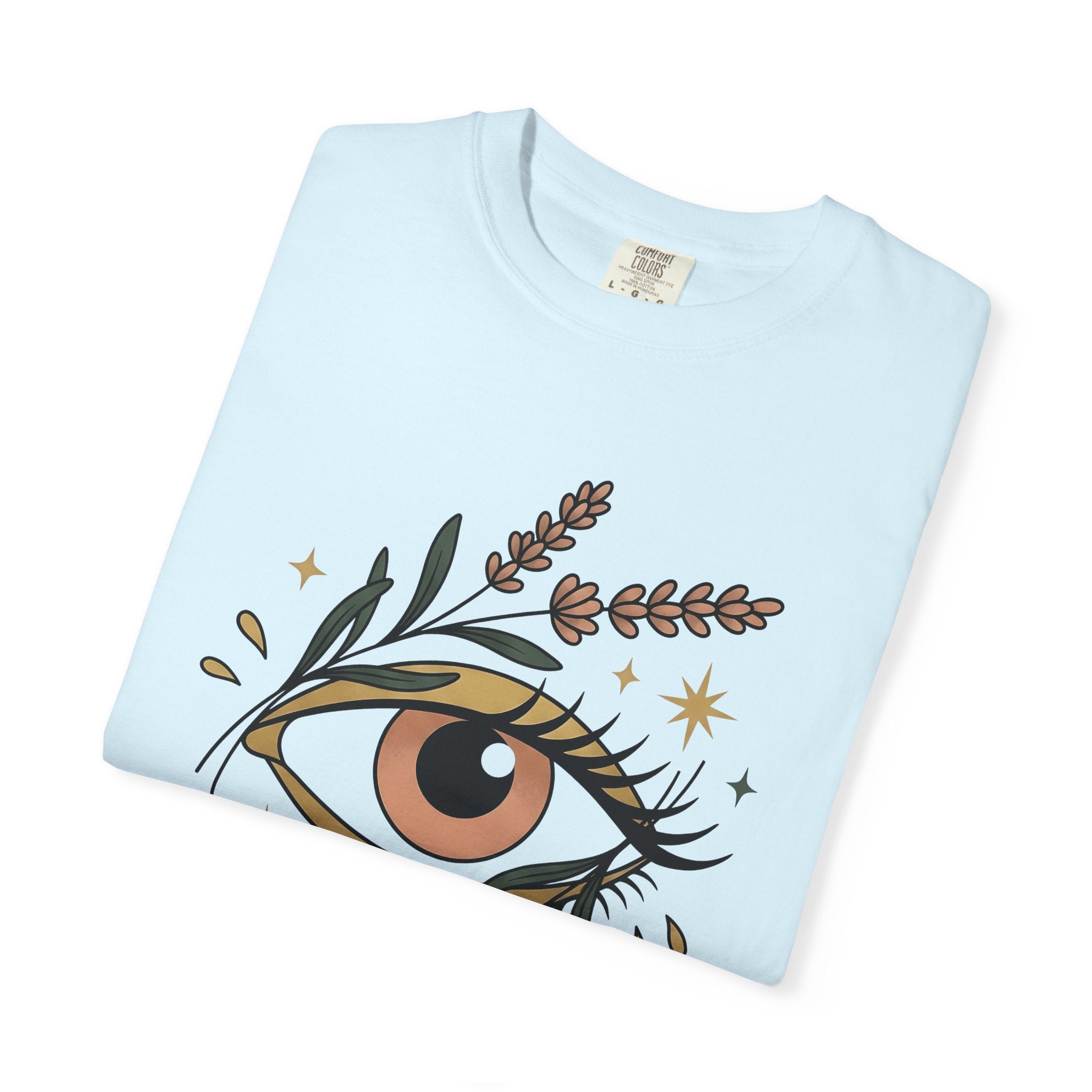 Blossom Eye Shirt Boho Chic Mindfulness Gift Women Gypsy Tee Eye T-Shirt Bohemian Fan Tribal Tshirt Meditation Graphic Sleek Sparkle Tshirt