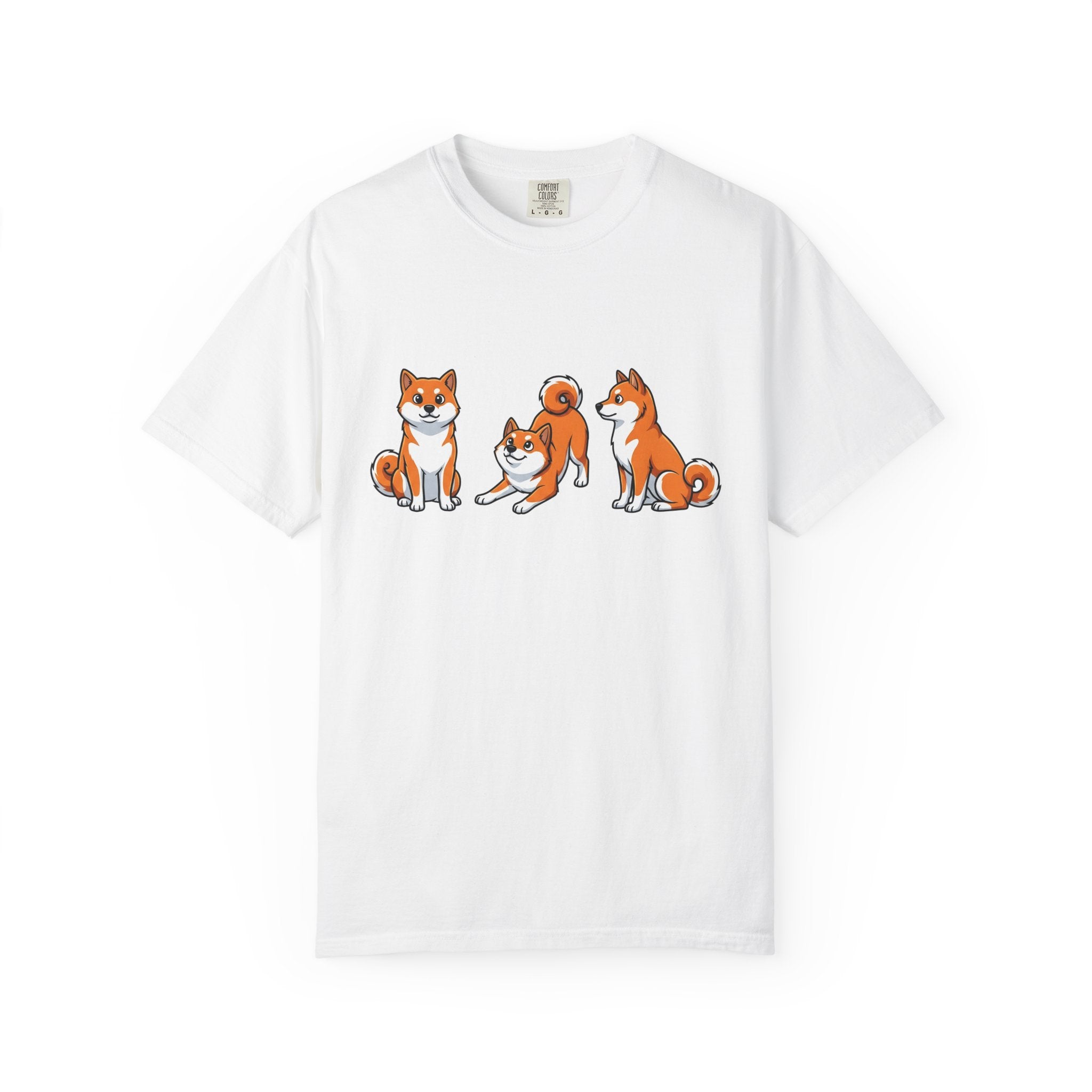 Shiba Inu Dogs Shirt Dog Fauna Gift Women Line Art Tee Shiba Inu T-Shirt Dog Fan Drawing Graphic Tshirt Doodle Fun Pose Tshirt