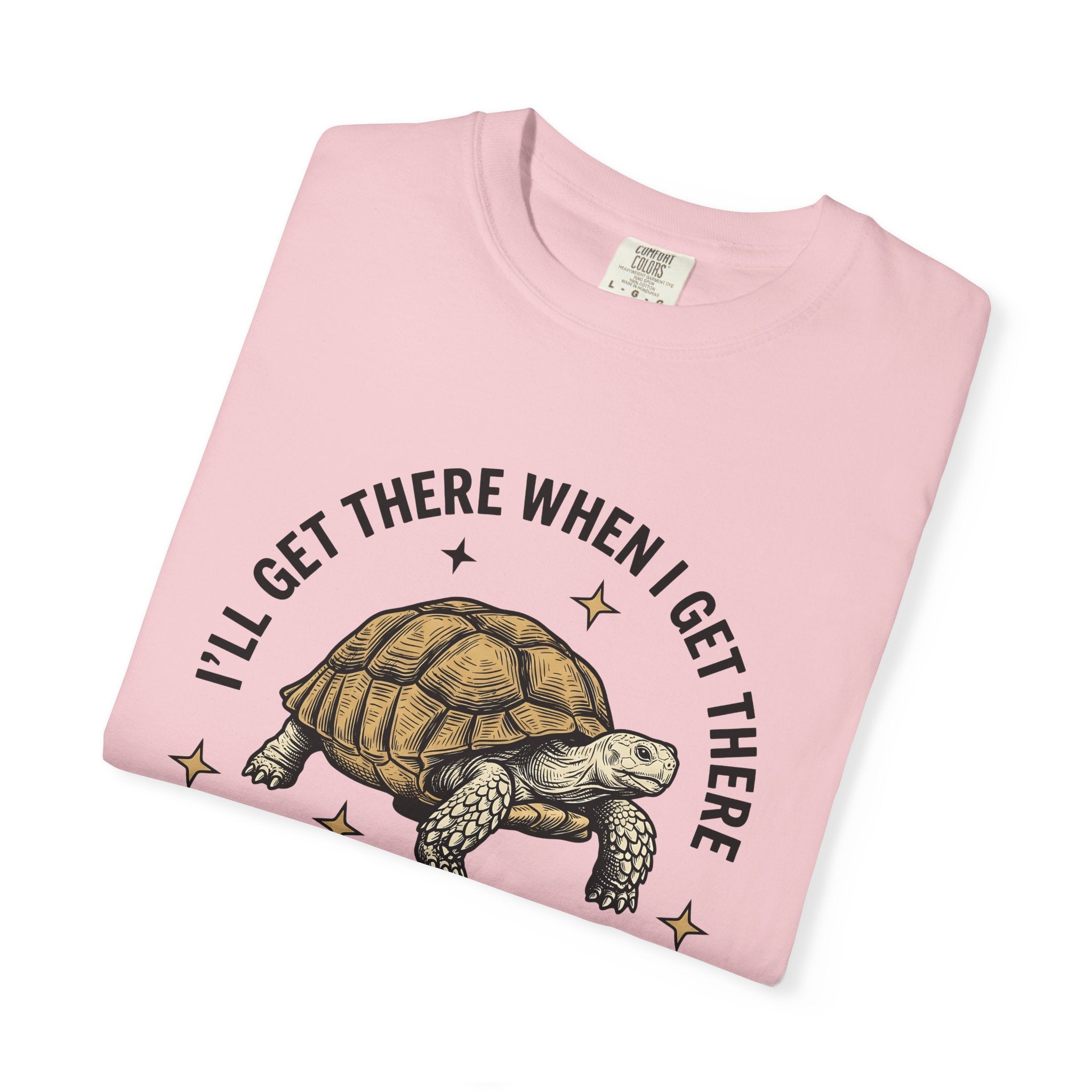 Turtle Art Shirt Funny Critters Gift Women Old School Tee Turtle T-Shirt Humor Fan Vintage Tshirt Animal Graphic Line Art Star Accents
