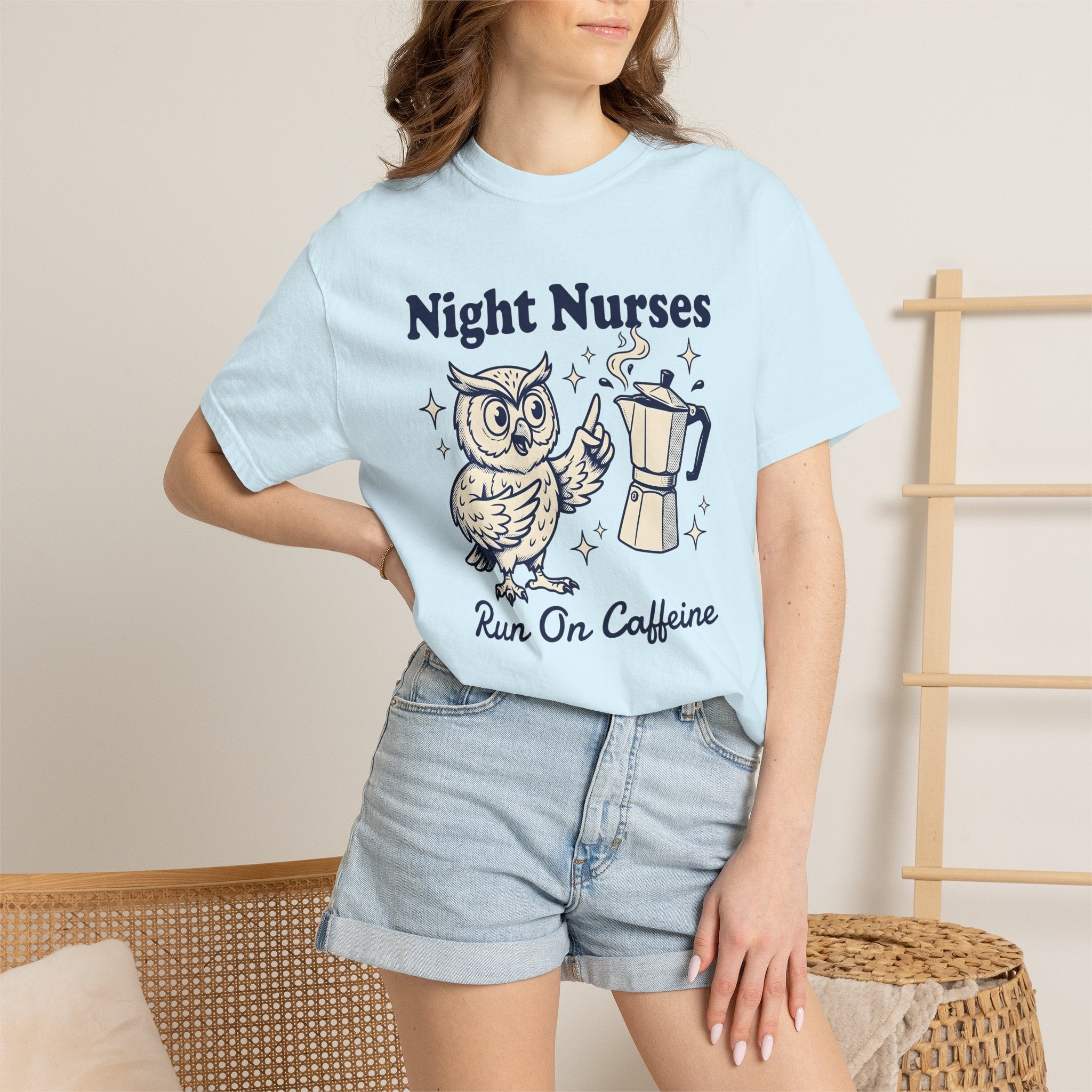 Owl Coffee Brewer Shirt Nurses Caffeine Gift Women Rustic Tee Coffee Maker T-Shirt Nurse Enthusiast Country Tshirt Caffeine Graphic Doodle