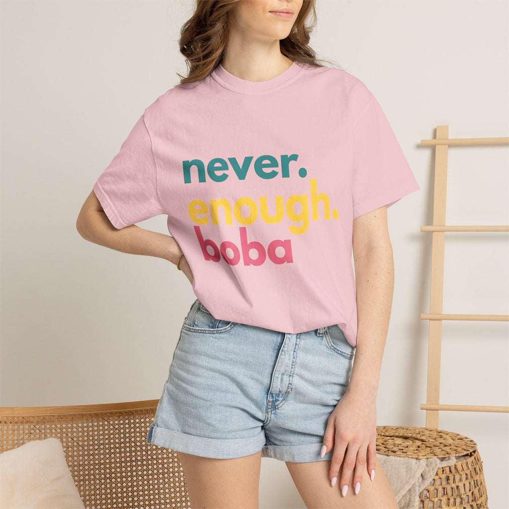 Strong Lettering Shirt Boba Cuisine Gift Women Contemporary Tee Typography T-Shirt Bubble Tea Fan Minimalist Tshirt Food Graphic Simple