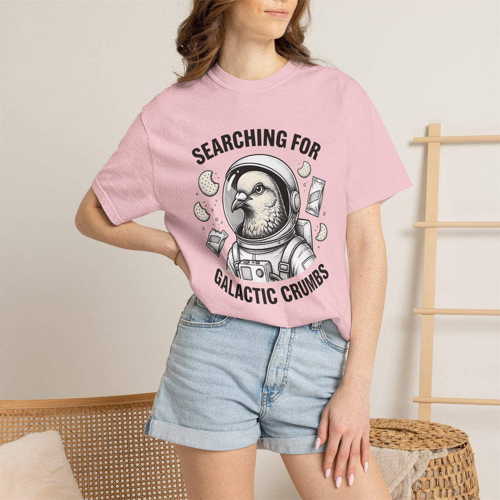 Space Bird Shirt Funny Pet Gift Women Cartoon Tee Bird T-Shirt Humor Fan Comic Tshirt Animal Graphic Retro Biscuit Tshirt