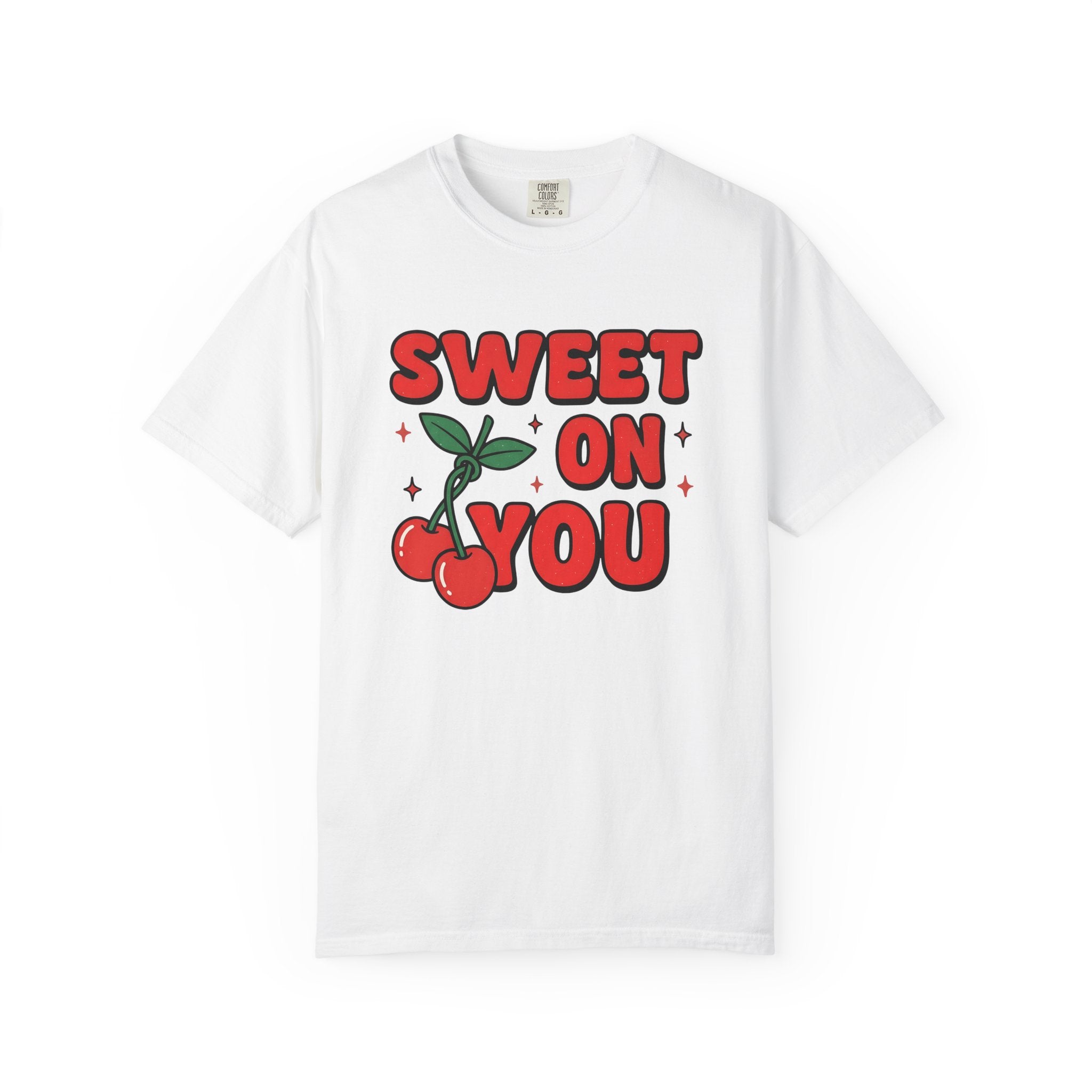 Cherry Print Shirt St. Valentine's Day Partners Gift Women Colorful Tee Cherry T-Shirt Valentine Fan Vibrant Tshirt Couples Graphic Classic