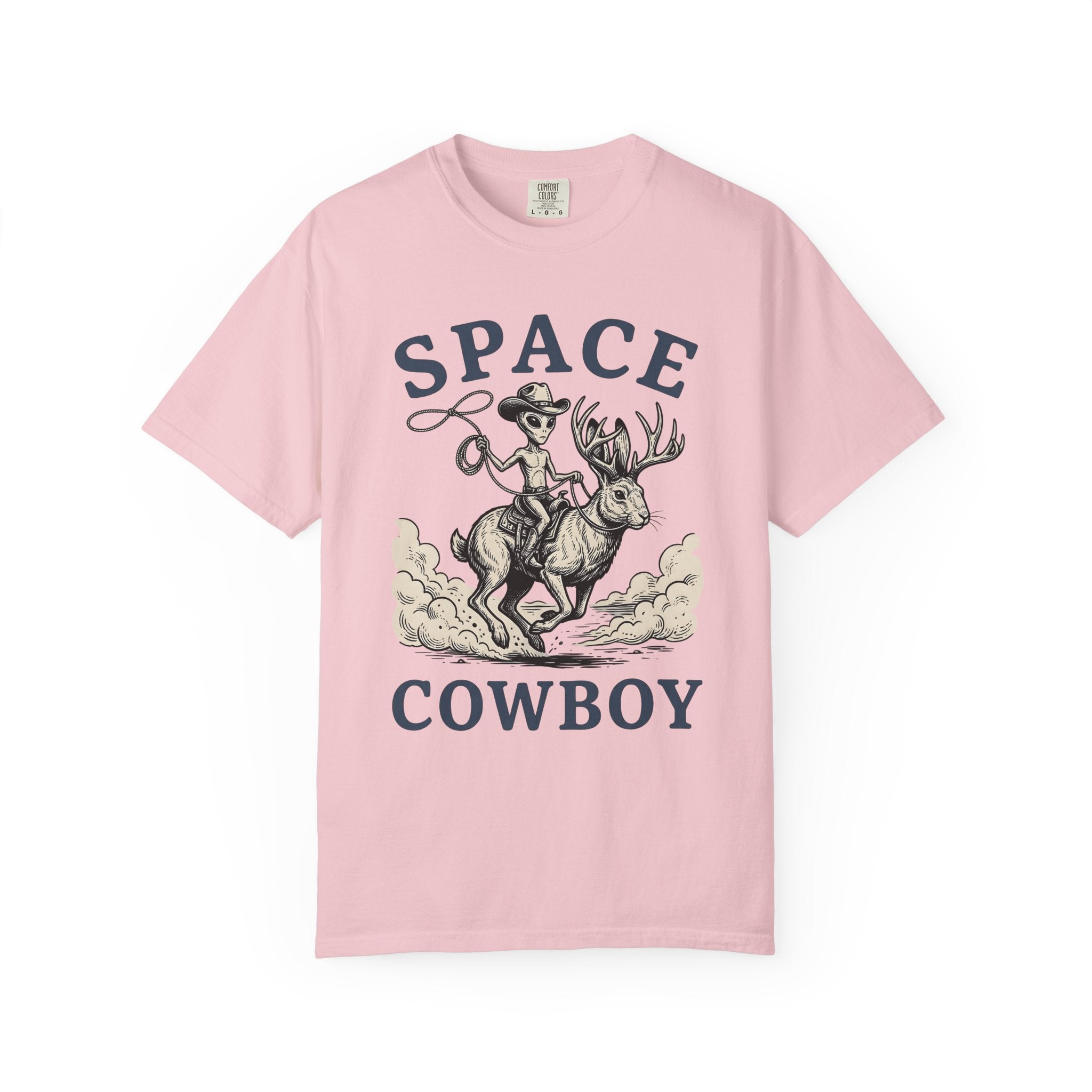 Alien Cowboy Shirt Funny Western Gift Women Vintage Tee Space Cowboy T-Shirt Humor Fan Retro Graphic Tshirt Retro Jackalope Tshirt
