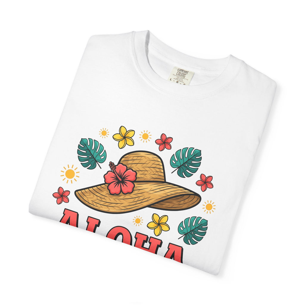 Wide Brim Hat Shirt Summer Getaway Gift Women Paradise Tee Sun Hat T-Shirt Vacation Fan Sunhat Tshirt Getaway Graphic Nostalgic Bloom Tshirt